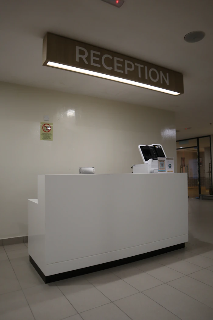 Reception desk at Meridian Family Health