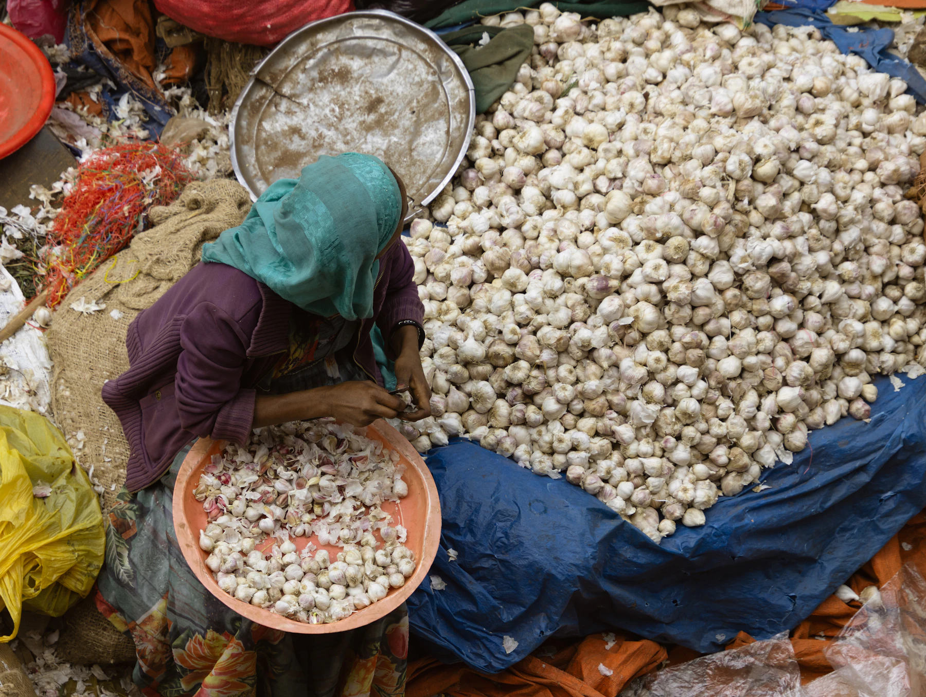 Agricultural market in Ethiopia representing East African trade