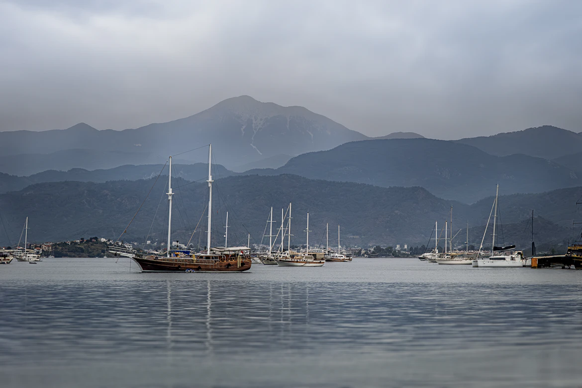 Gulet sailboat cruising the Turkish coast