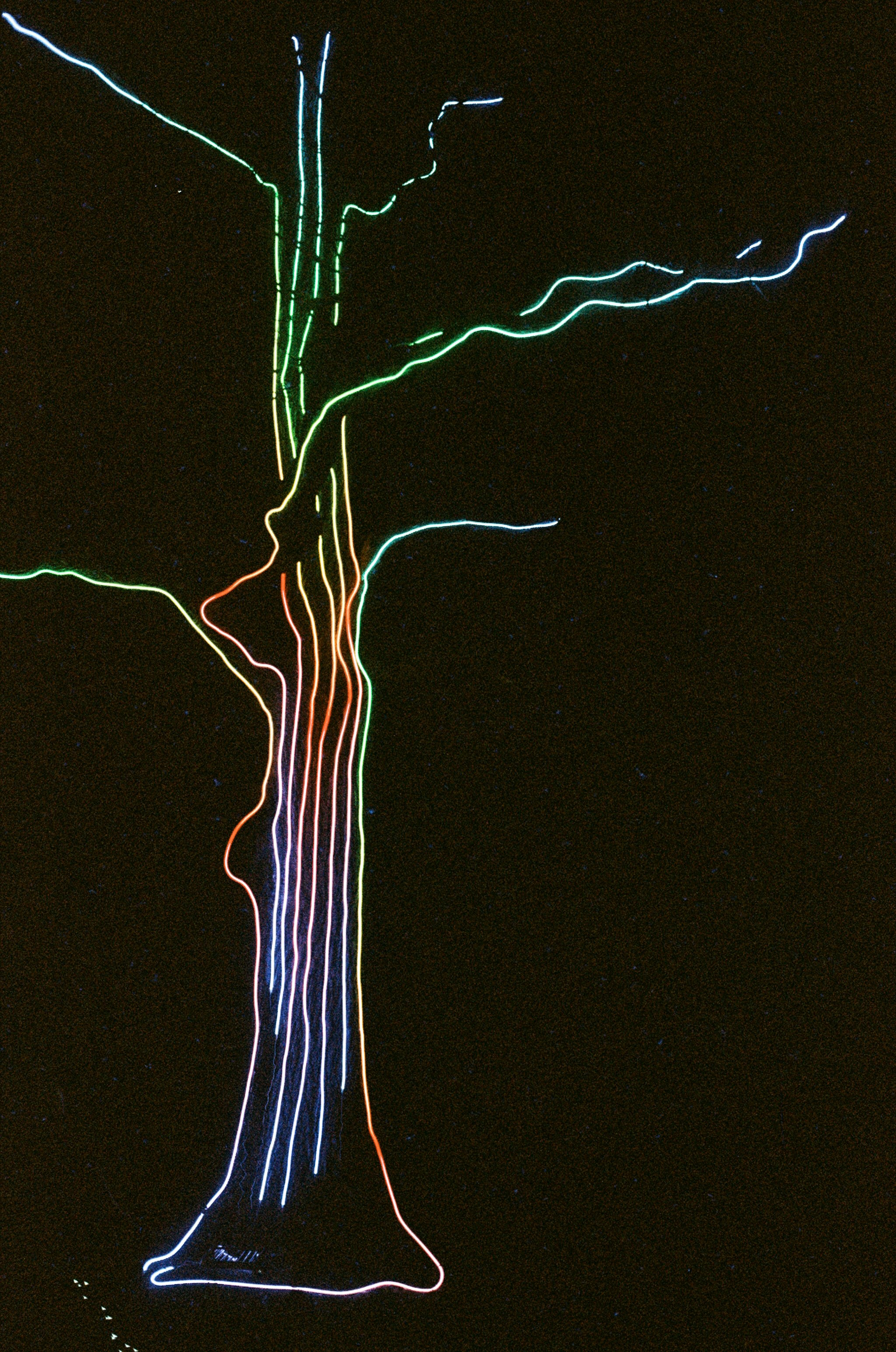 Rainbow scratch art