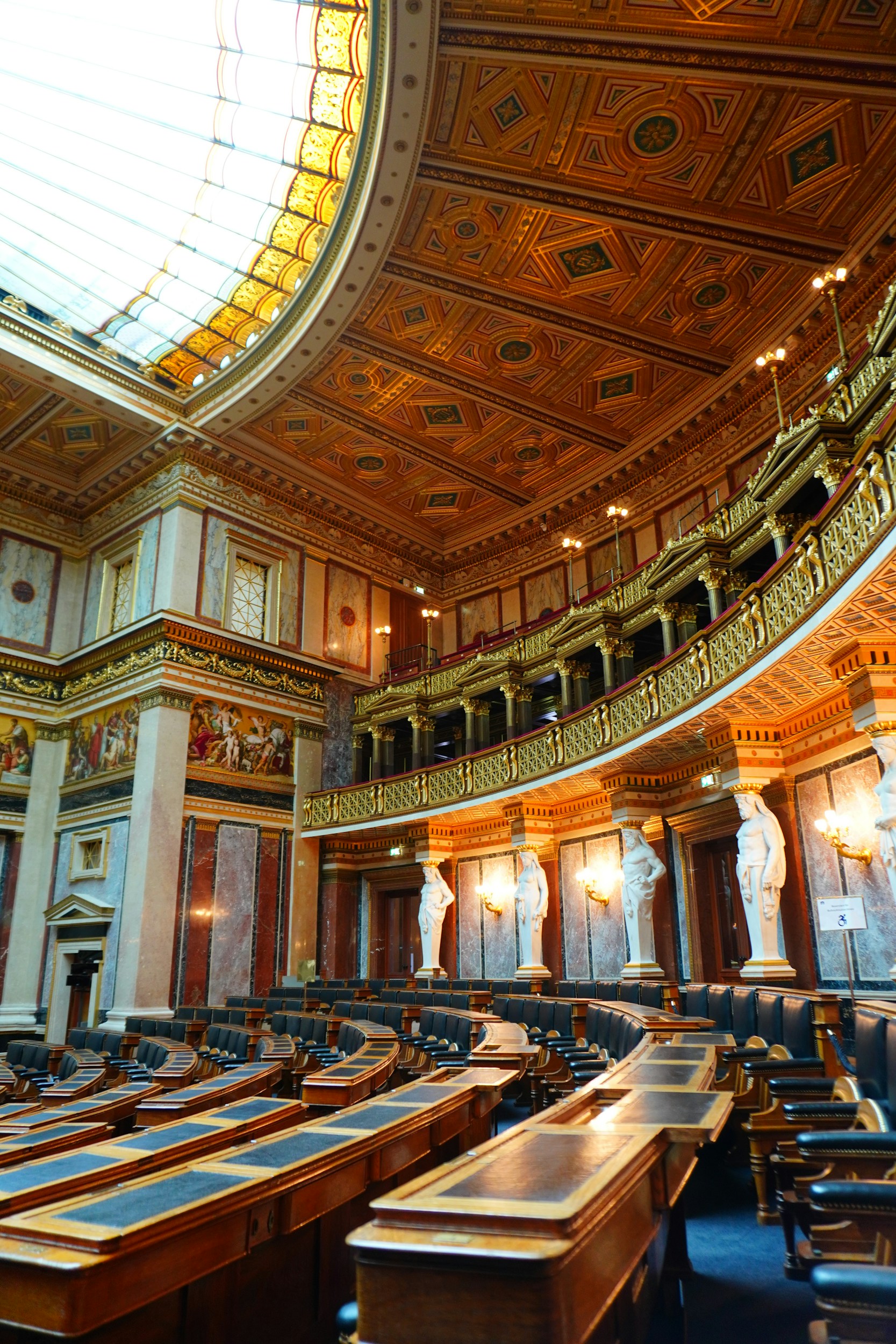 parliament chamber seats empty