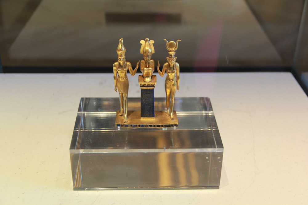 Ancient artifacts in a museum display — humanity has been making and preserving remarkable objects for millennia, including the world's oldest ice skates