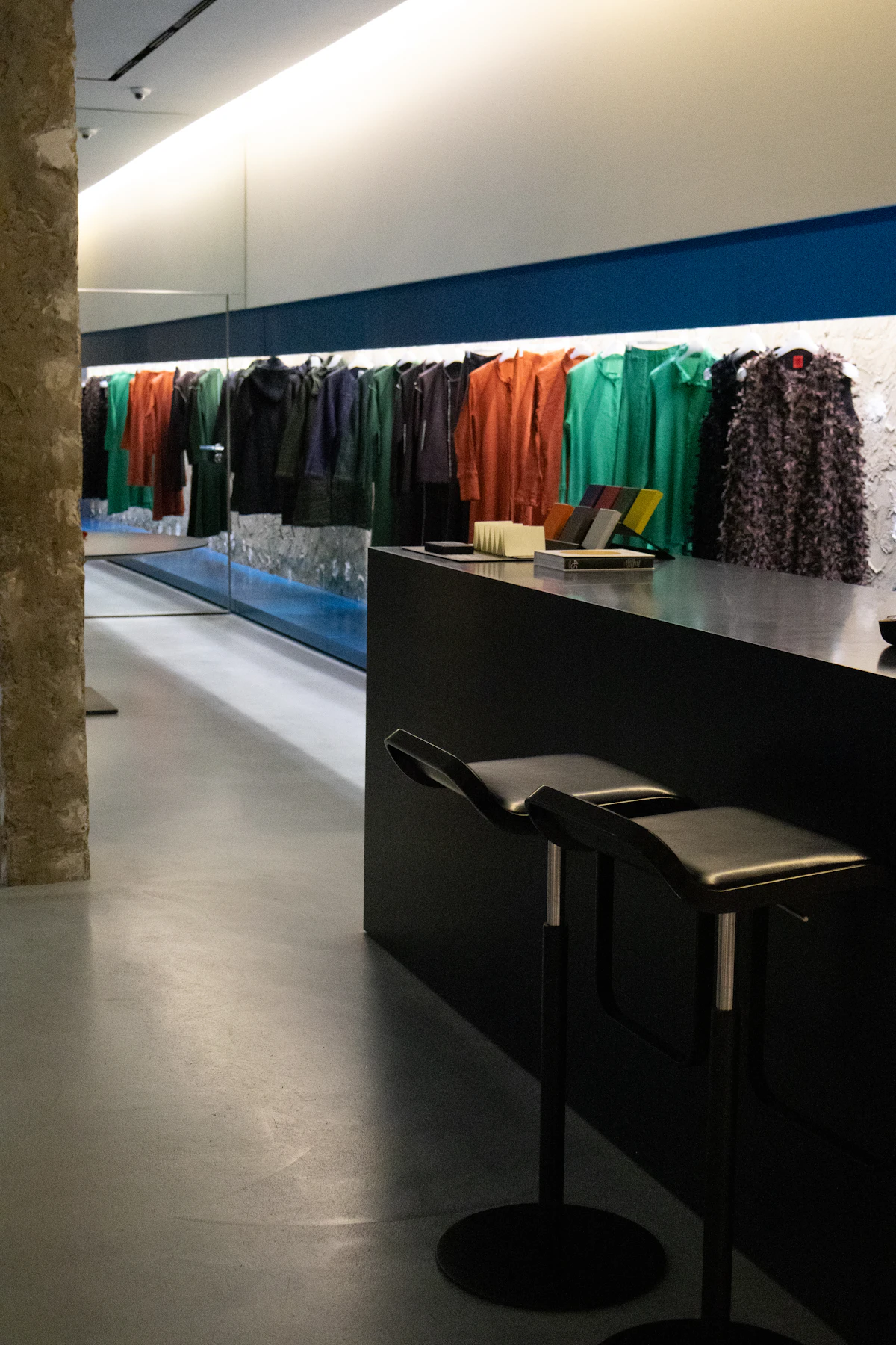 Interior of Sorum Cloth Showroom with curated apparel displays