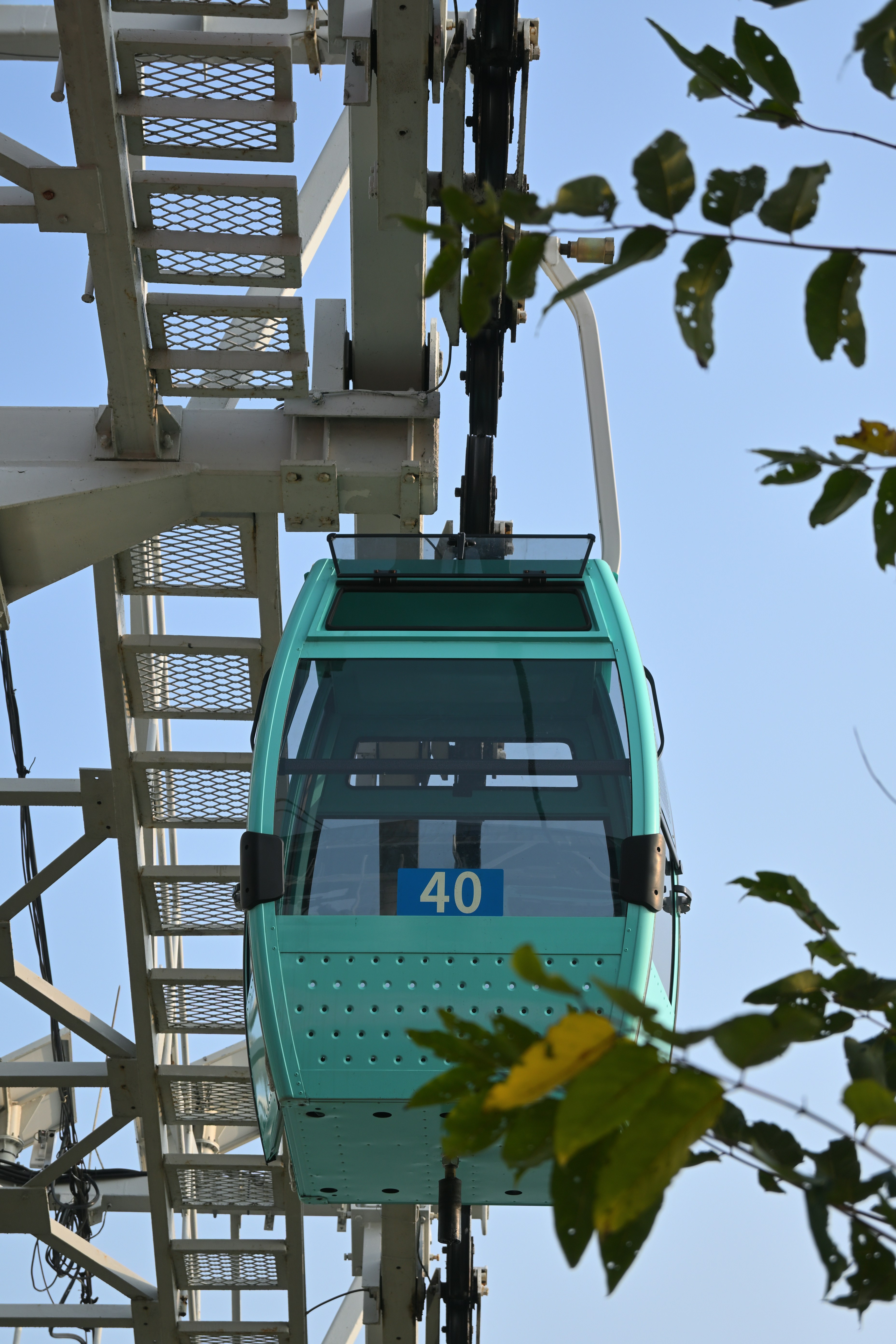 A teal colored gondola with number 40