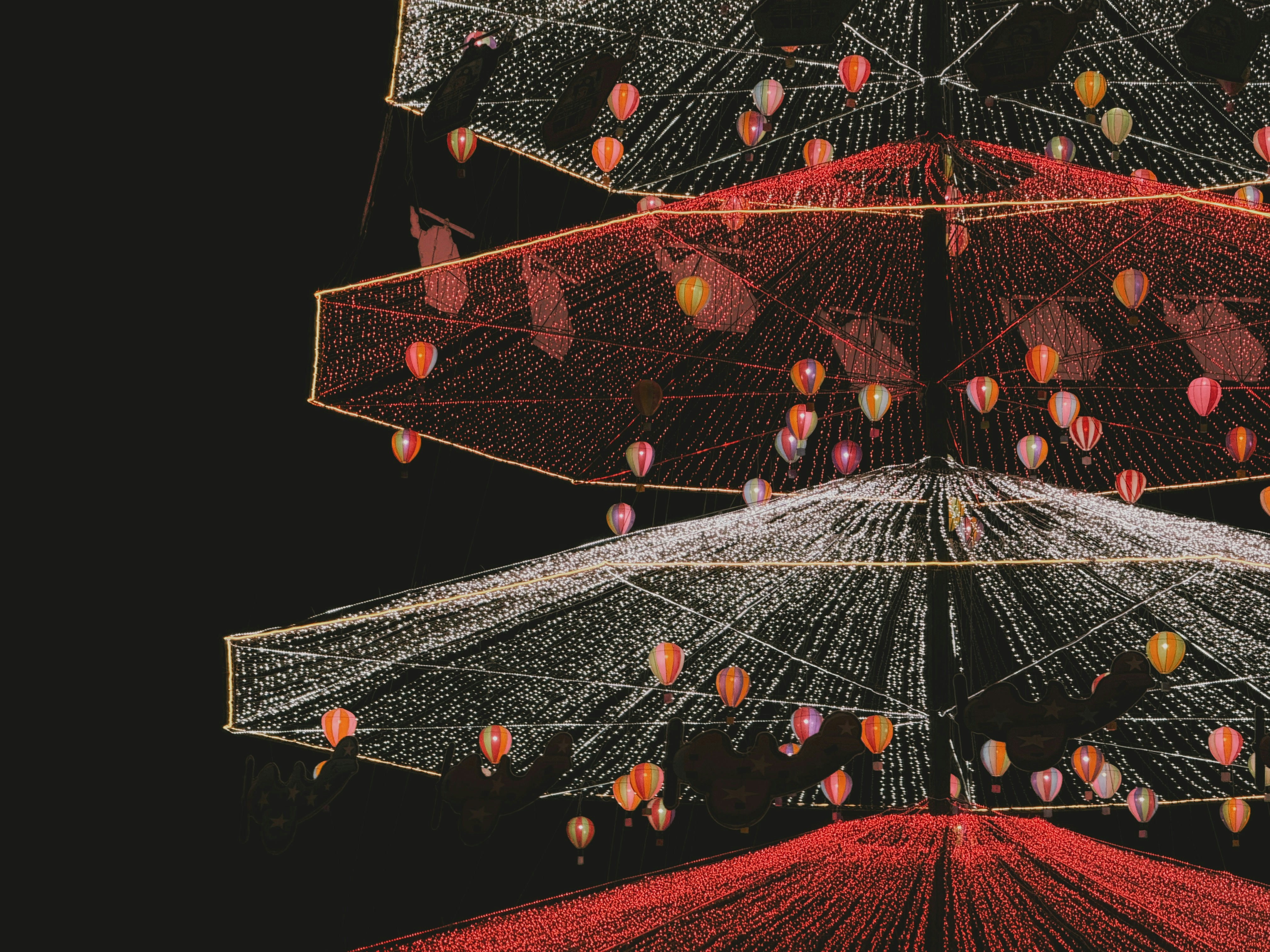 Abstract AI decision tree visualization with data points