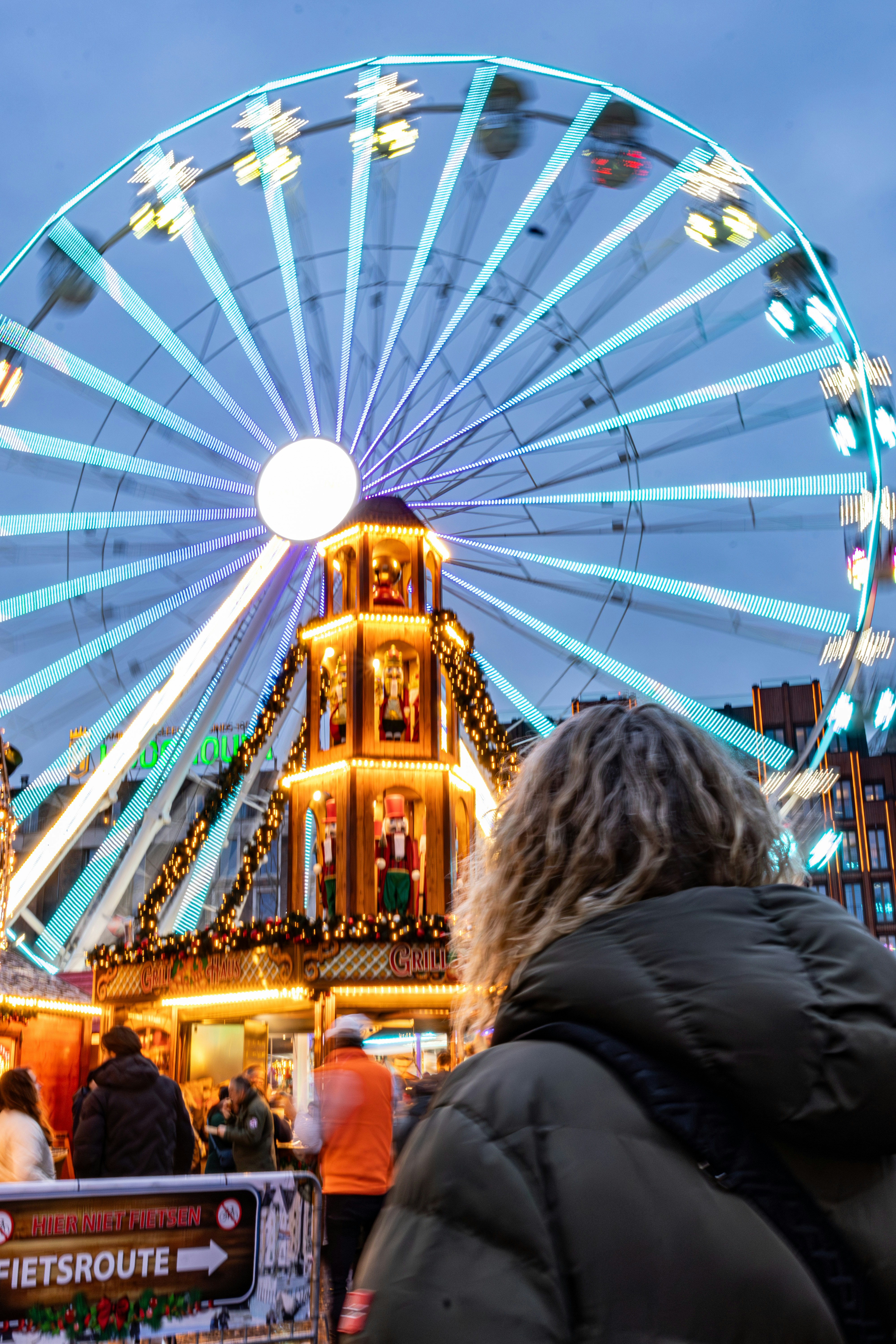 Ferris wheel at a festive night market