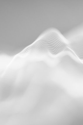 Abstract white wavy surface with grid pattern