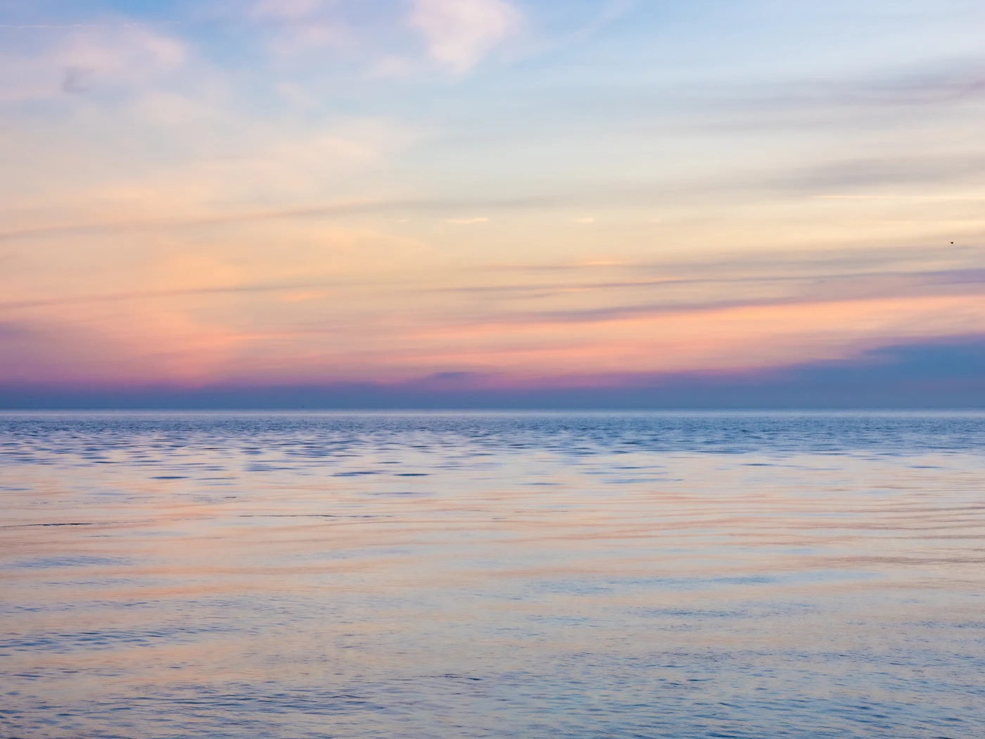 Calm dawn shoreline