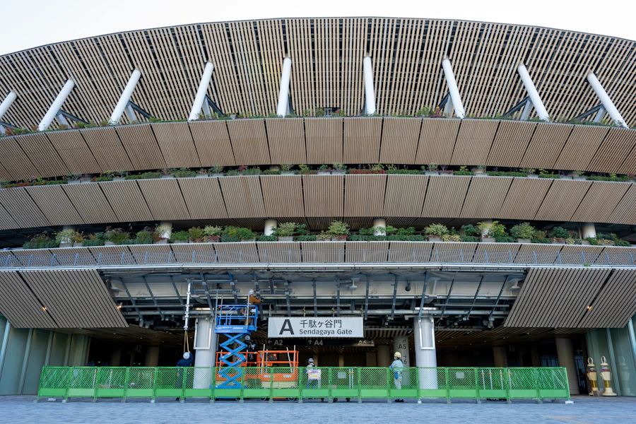 View from the stands inside Tokyo Dome during a sell-out baseball game