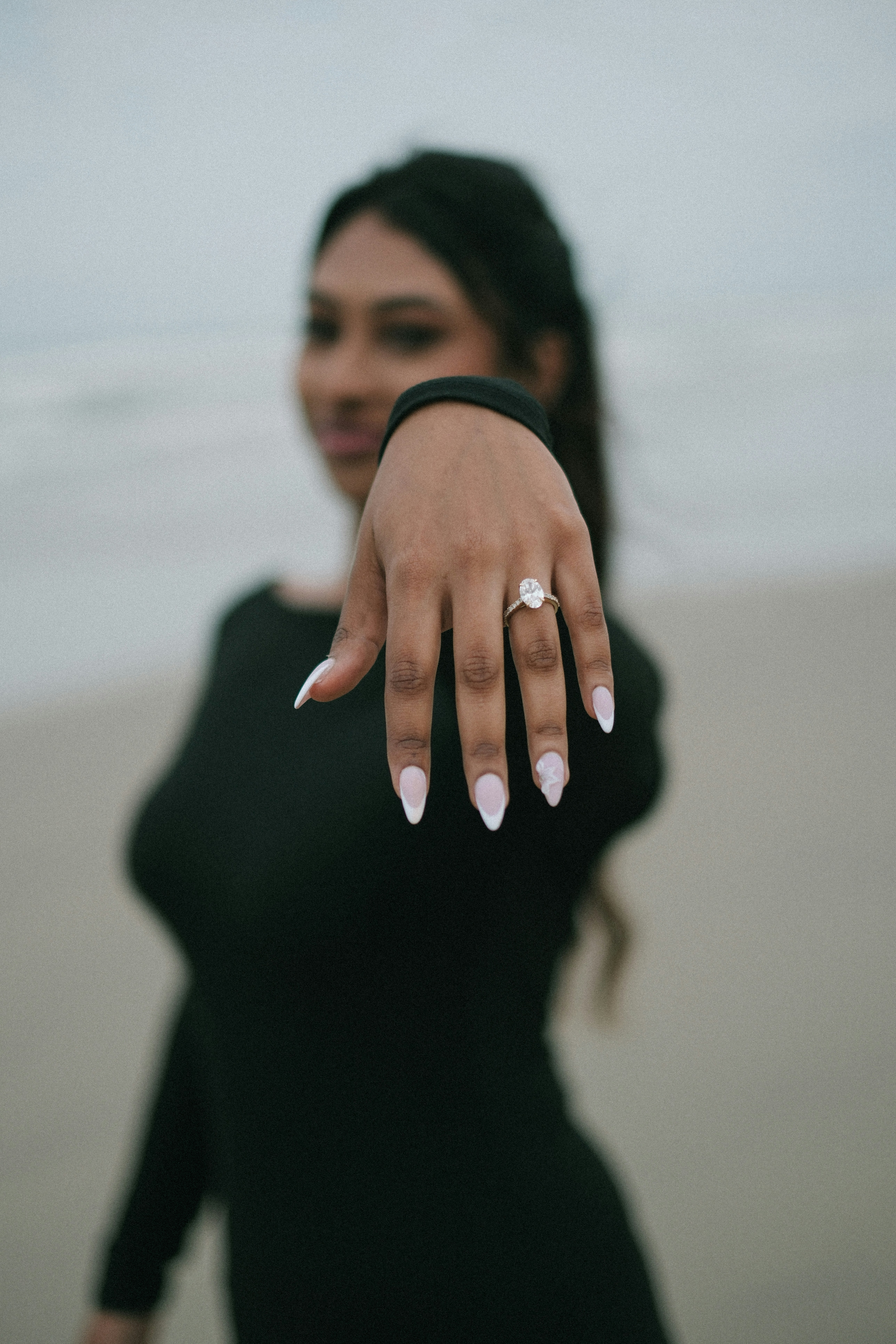 Elegant french manicure with a twist