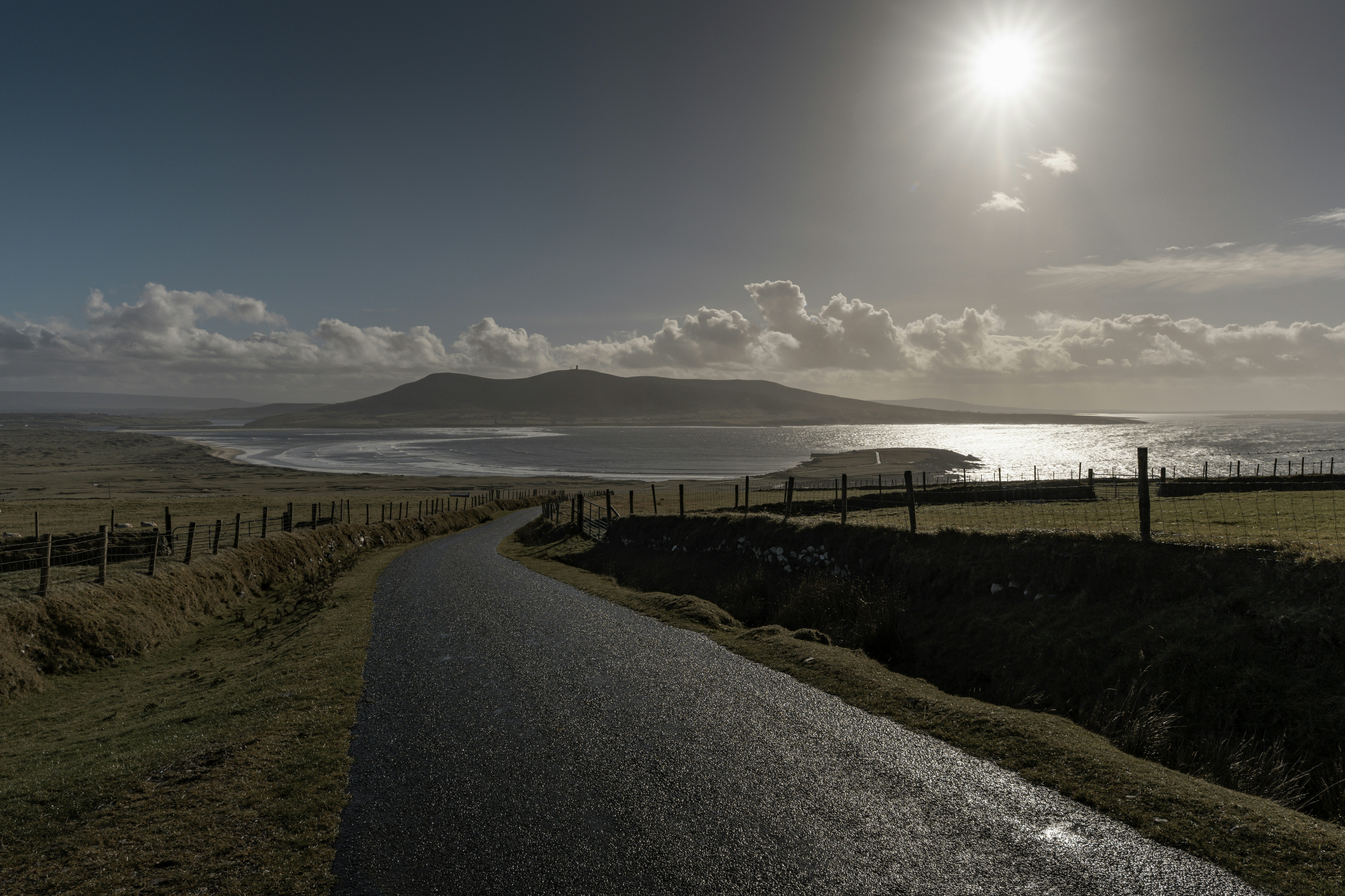 Scenic Irish coastal road