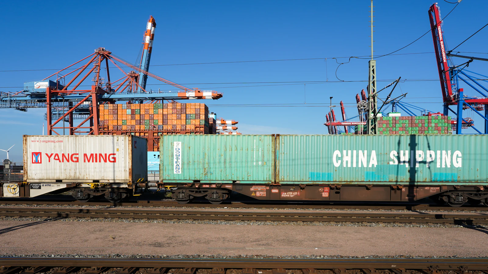 Containers at the port