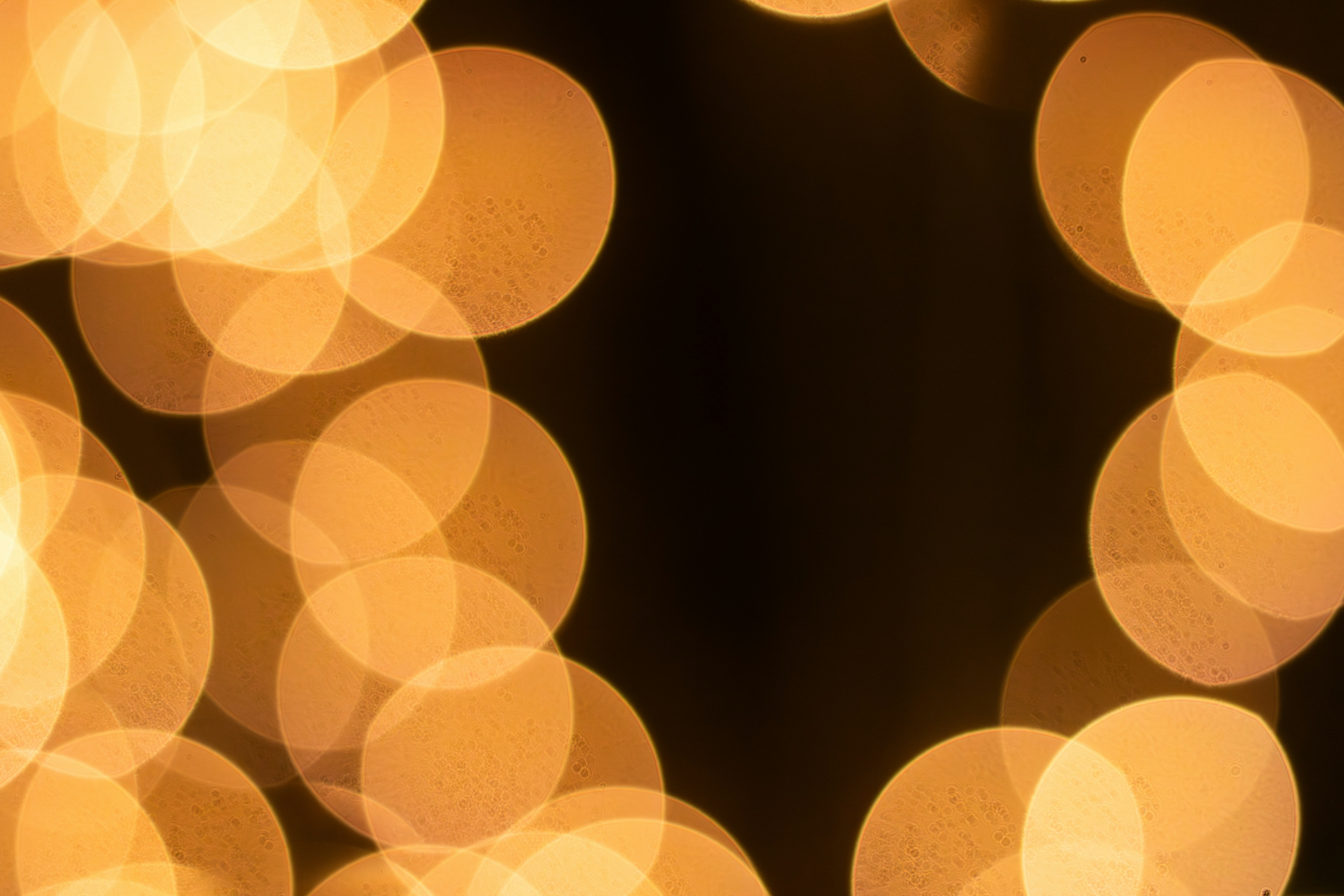 Soft golden bokeh lights against a dark background