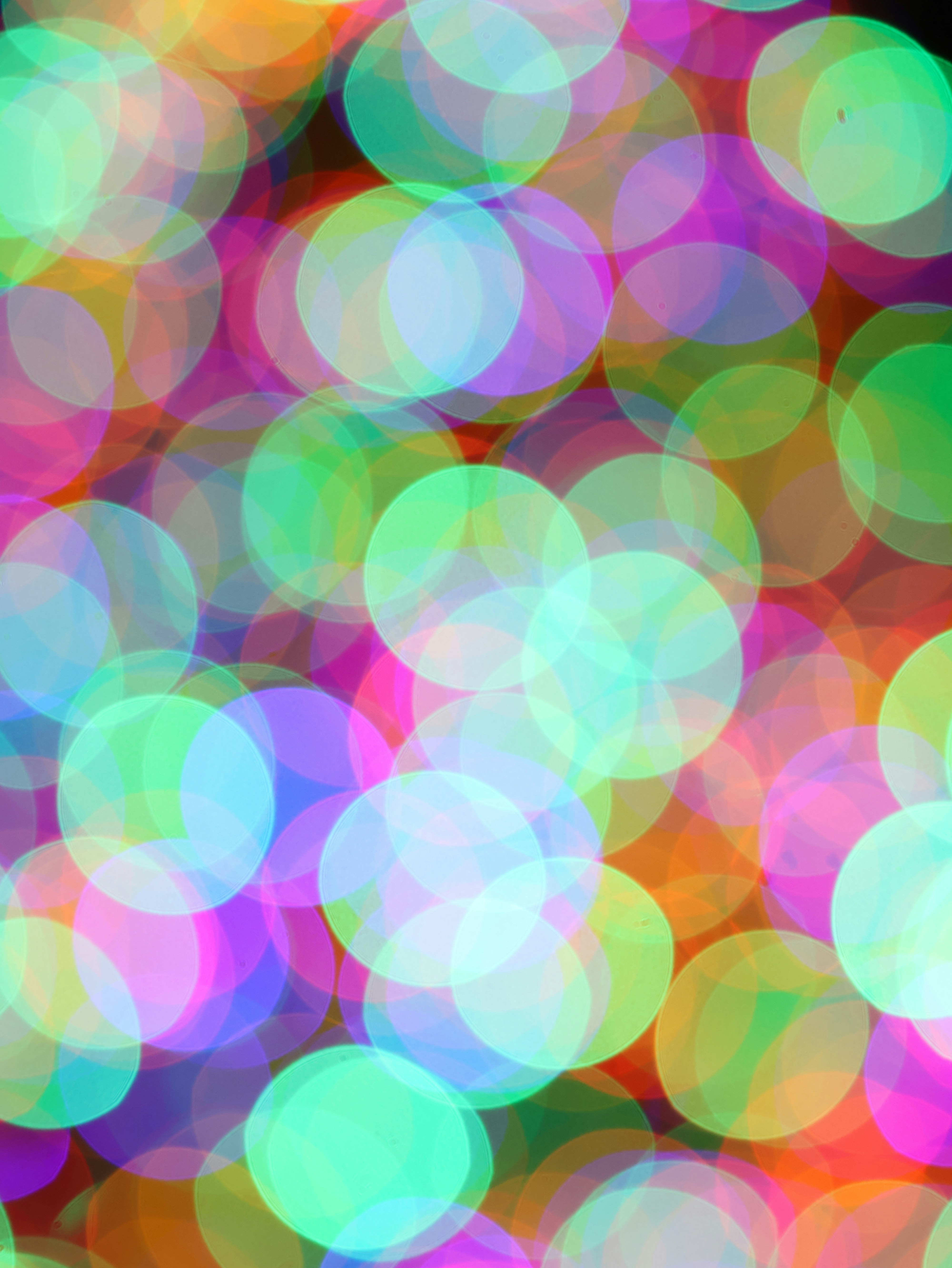 Abstract bokeh lights in various colors