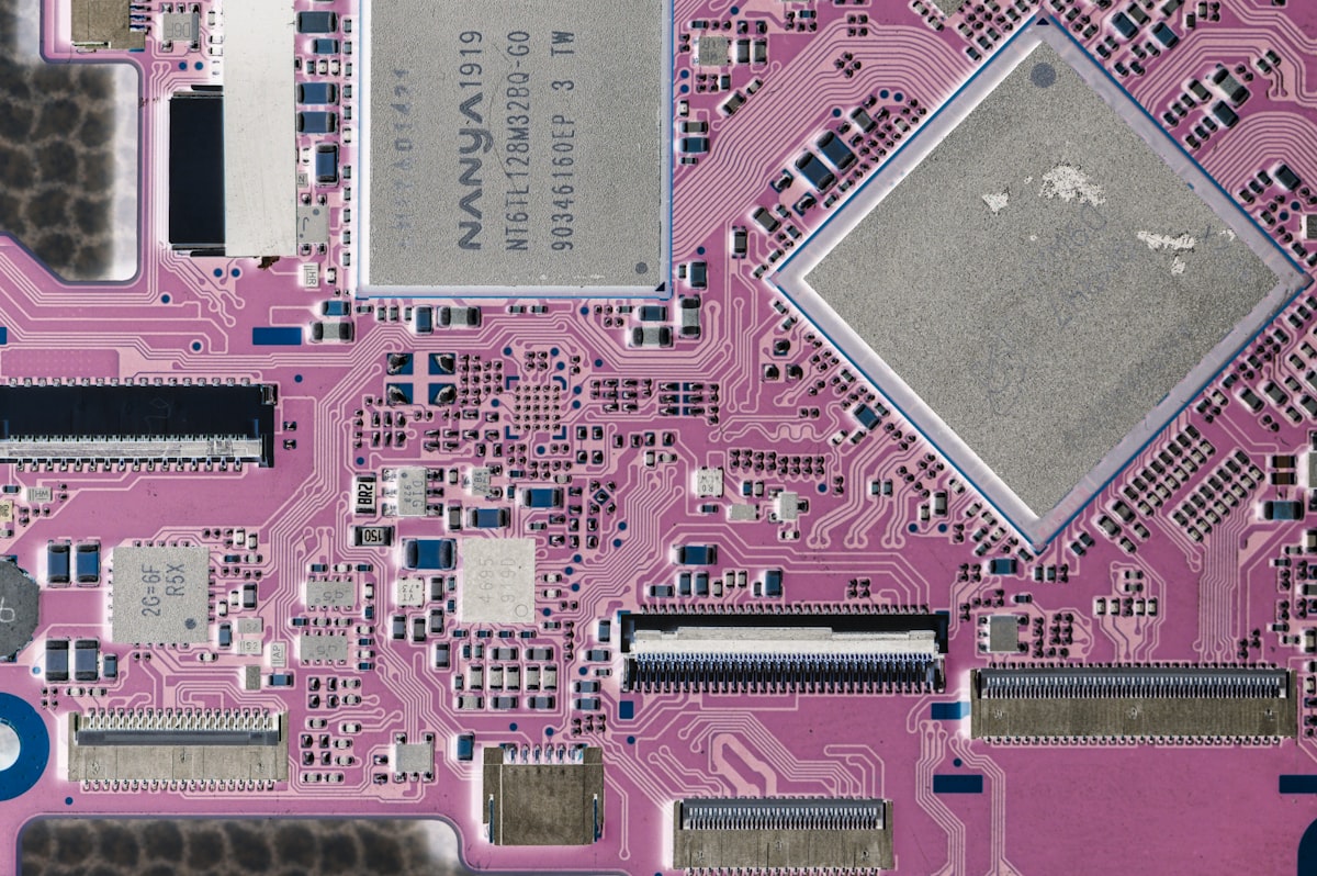 Close-up of a semiconductor microchip representing the global chip industry's march toward $1 trillion in annual revenue