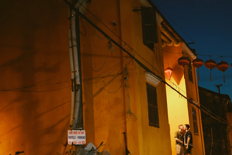 Romantic couple on gondola