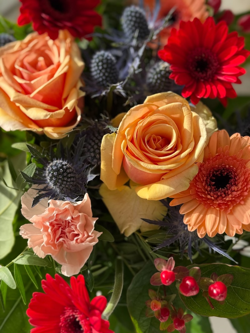 Florale Detailansicht mit sanften Farben