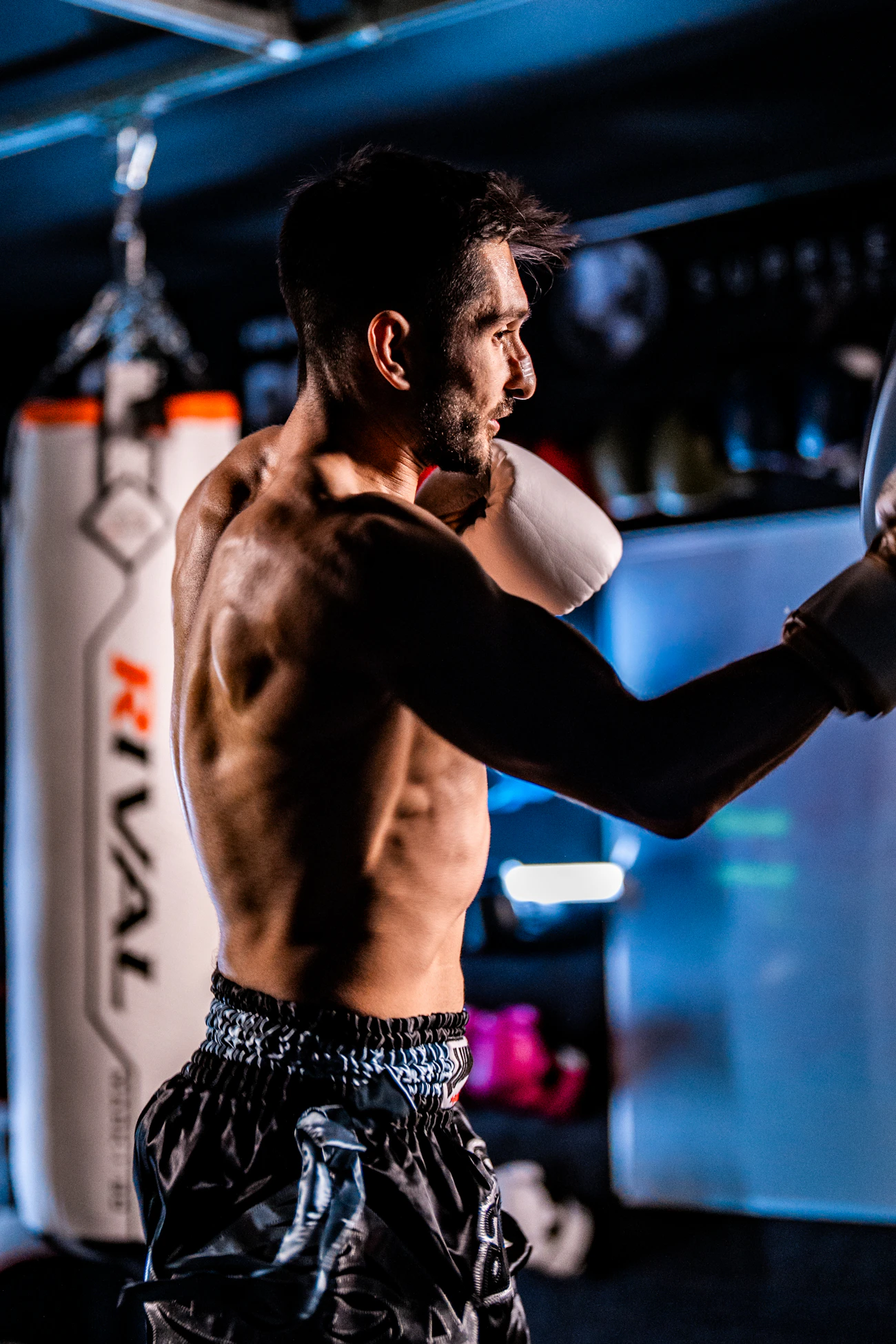 Entraînement sportif de boxe