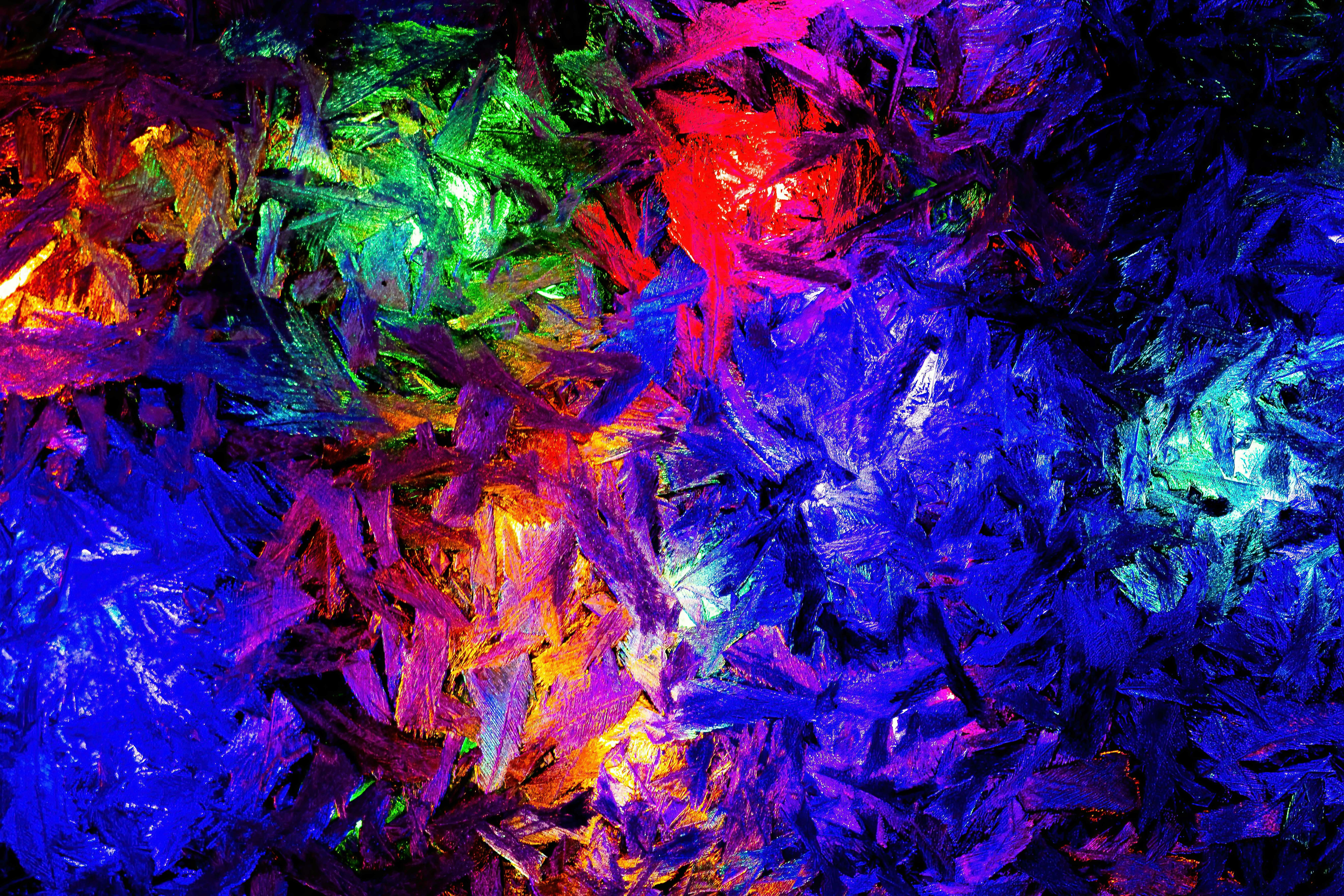 Abstract colorful brushstrokes with vibrant hues