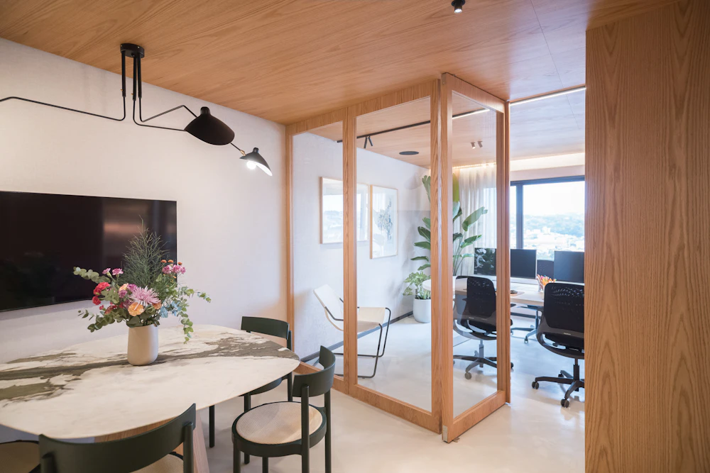 Bright office workspace