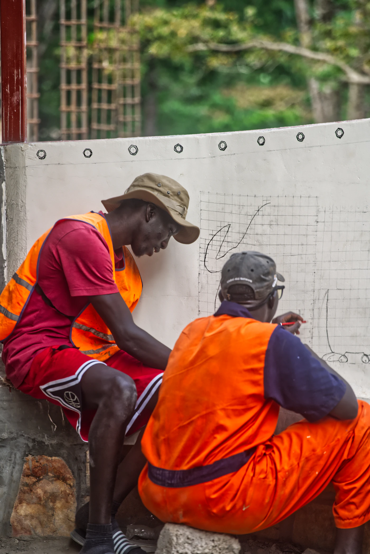 Crew at the plans