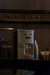 Water dispenser with a smiling face design