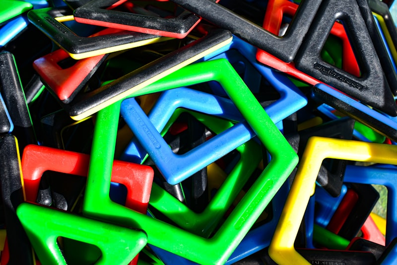 Bunte geometrische Bauklötze