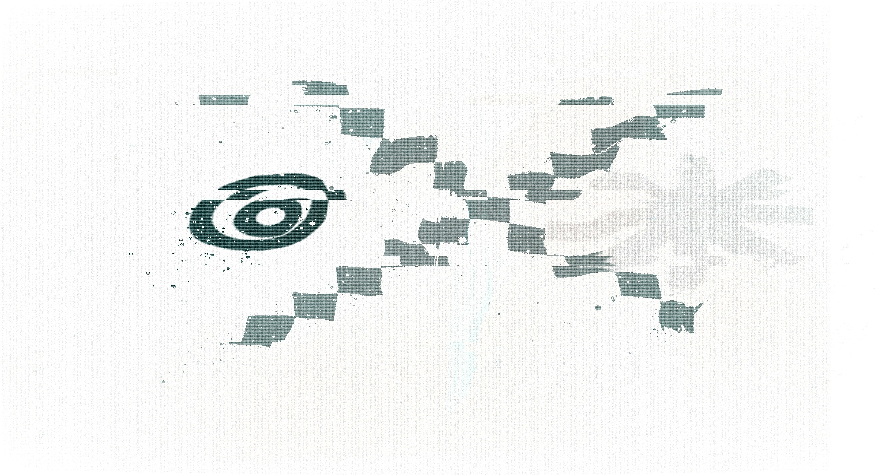 Abstraktes Schachbrettmuster mit kreisförmigem Logo