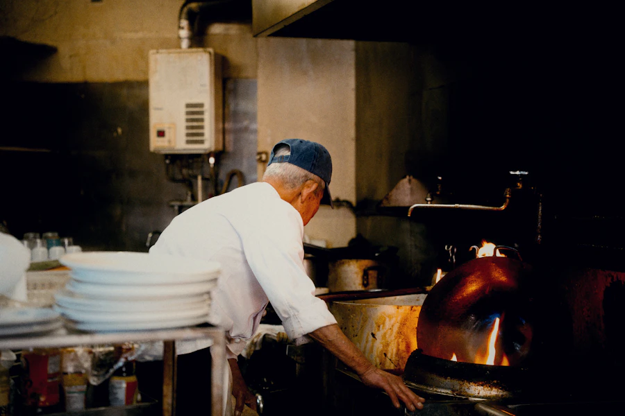A commercial restaurant kitchen running on propane