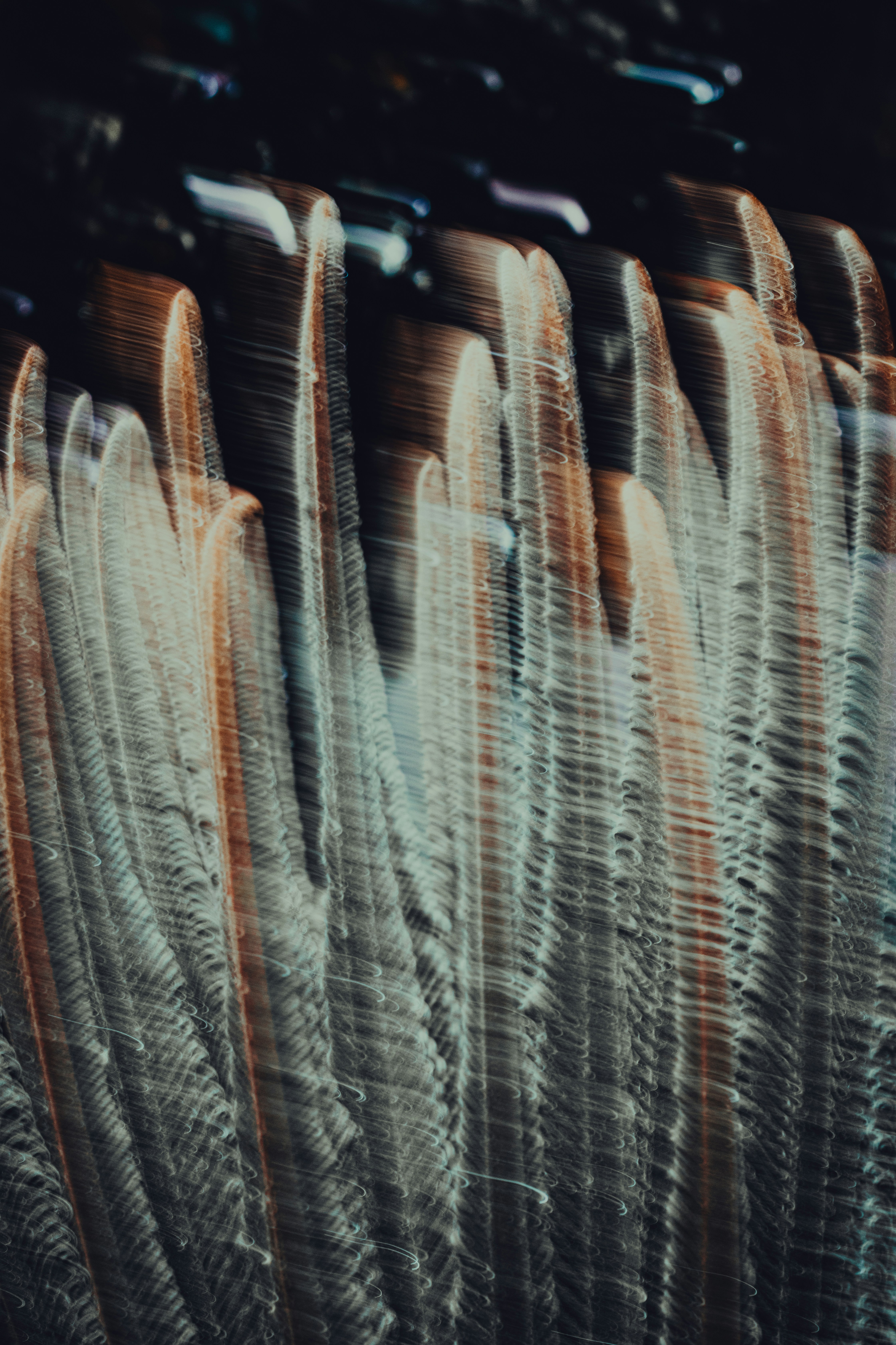 Abstract streaks of light and color blur together