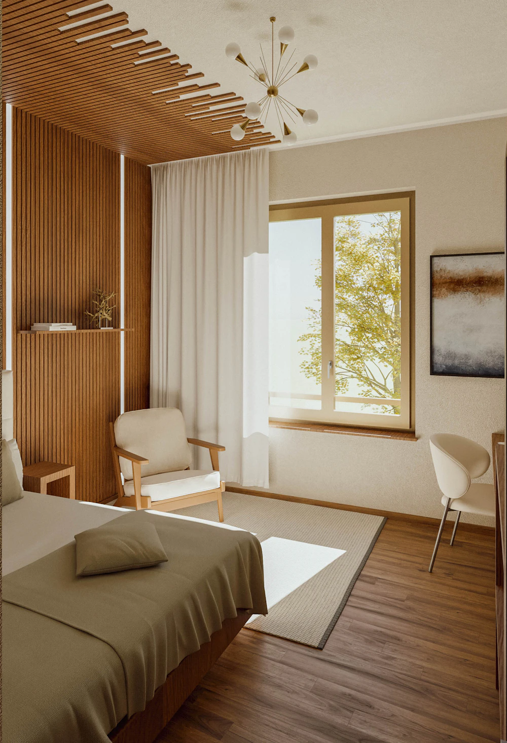 Richmond Mid-Century Platform Bed Frame view 1