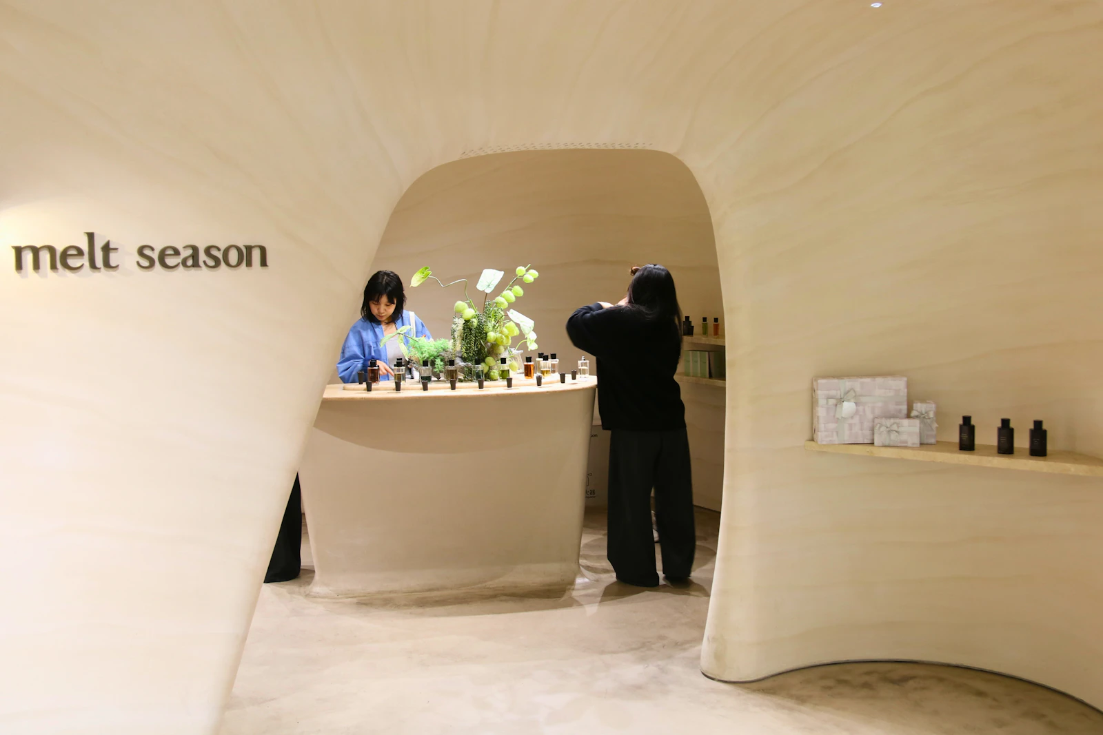 Modern retail store with carefully displayed products