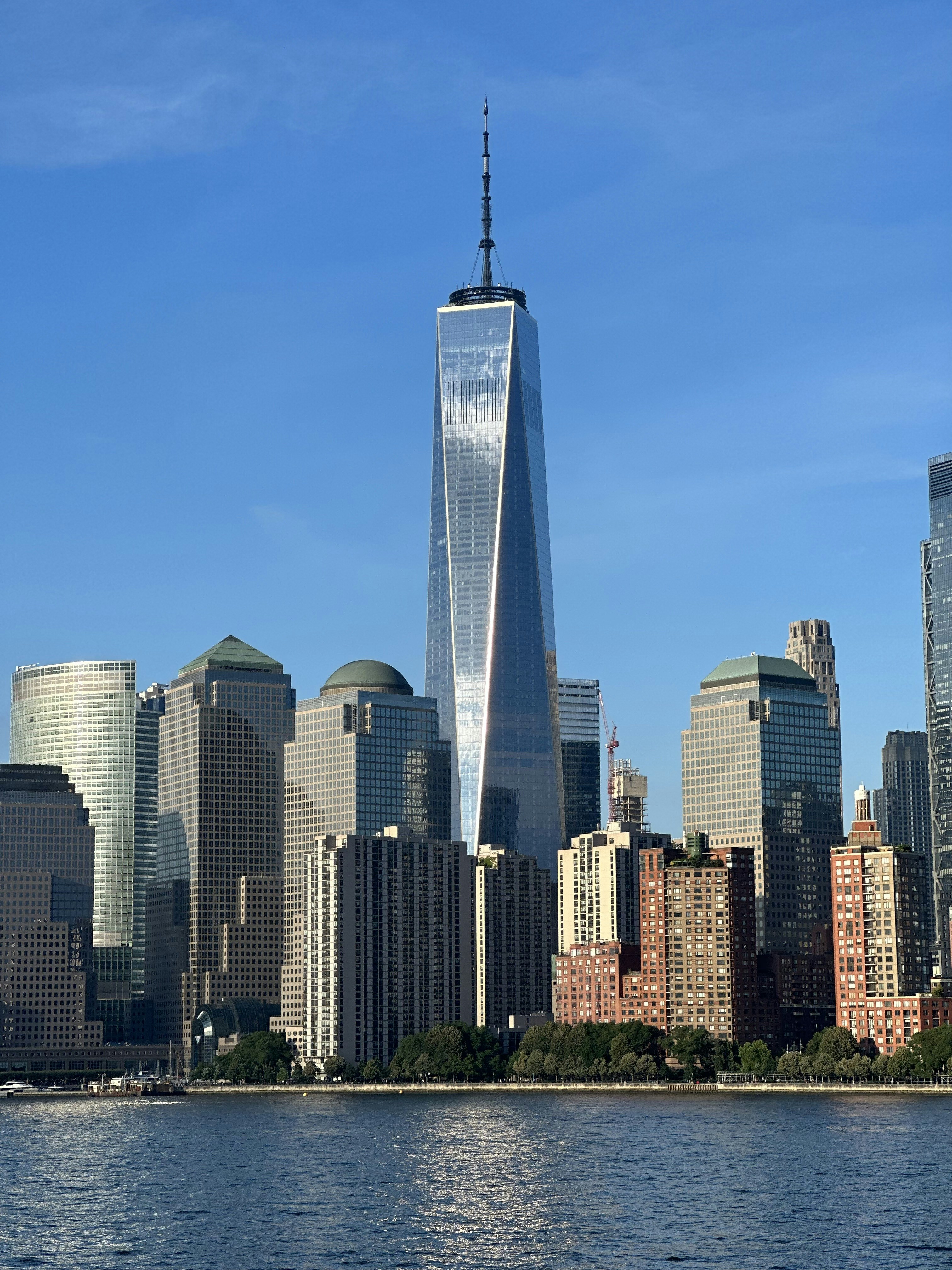 New York City financial district skyline with One World Trade Center representing the scale of the climate finance gap