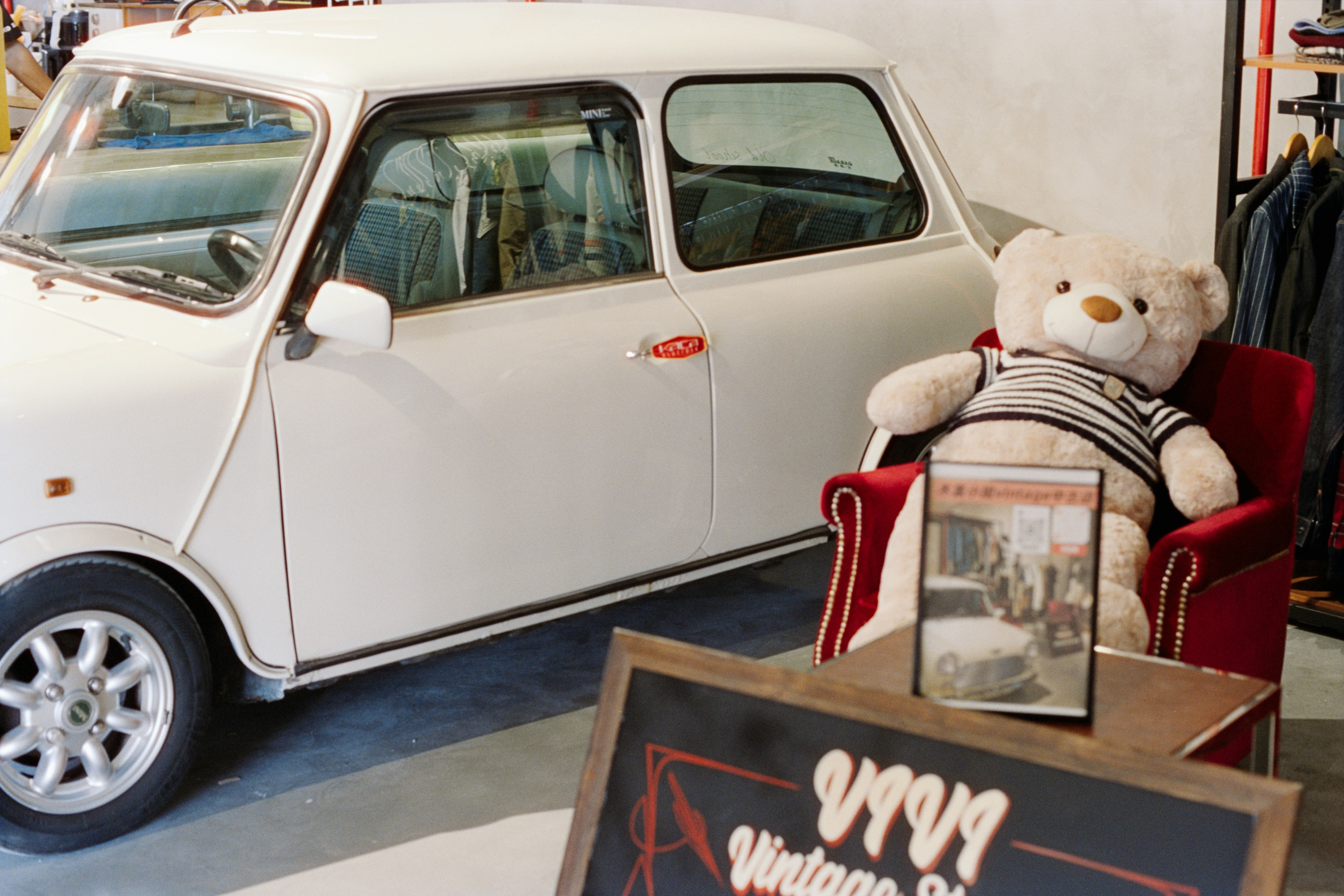 Vintage clothing display