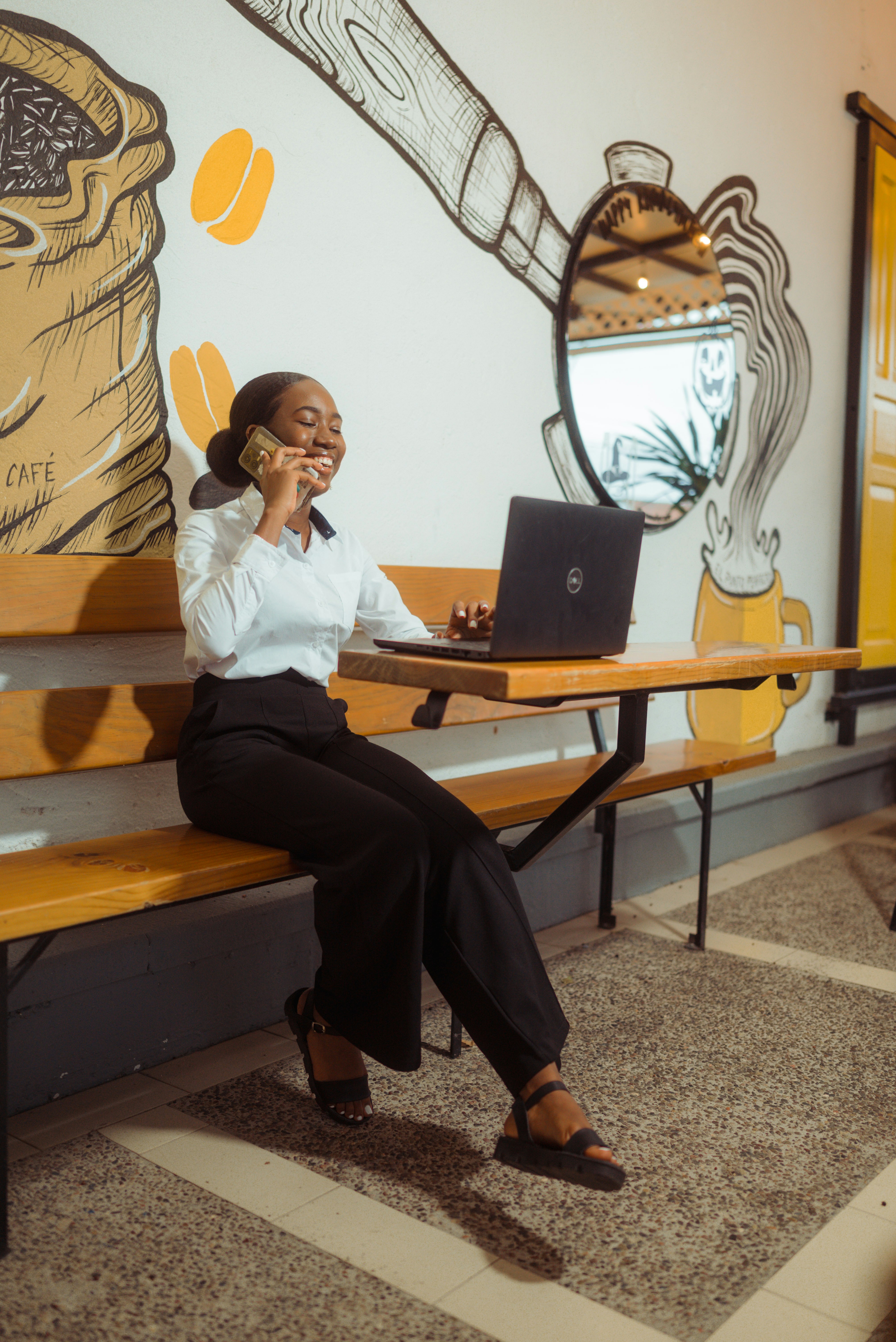 Young entrepreneur with laptop