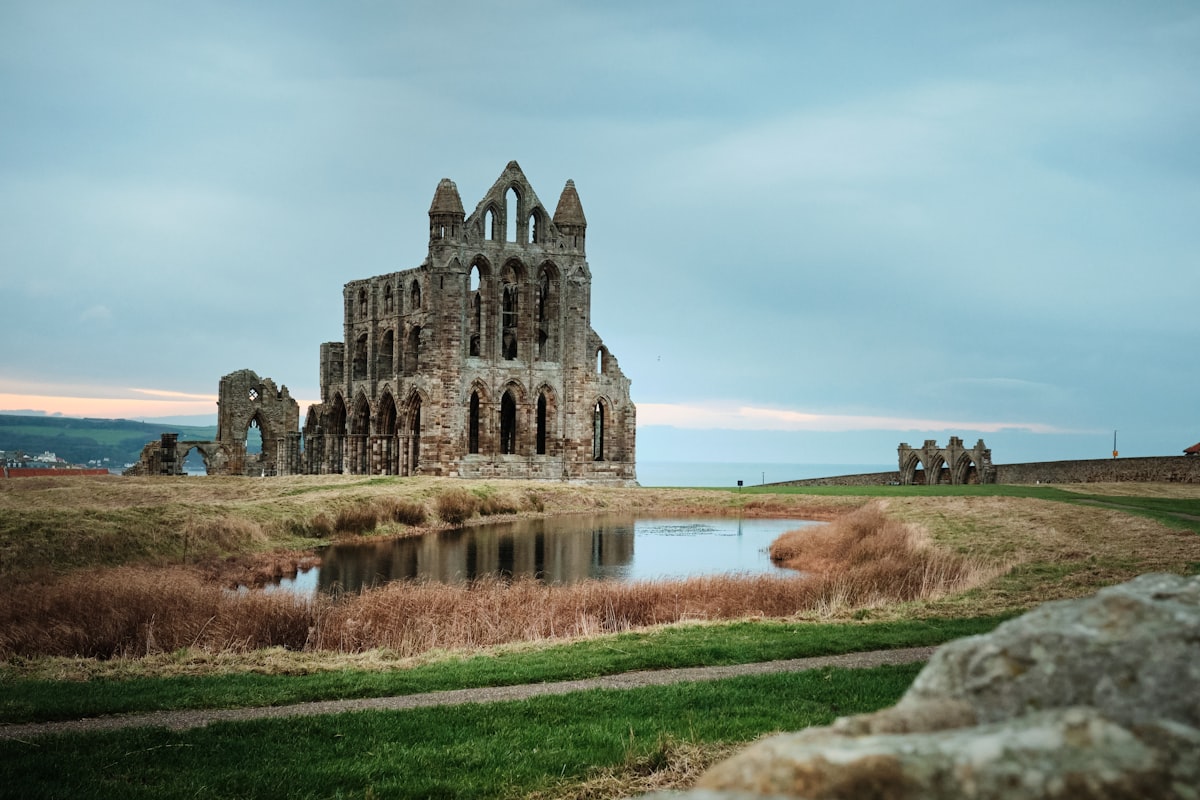 Haunted Yorkshire - ruined Yorkshire abbey in atmospheric light, reflecting the dark history of the region
