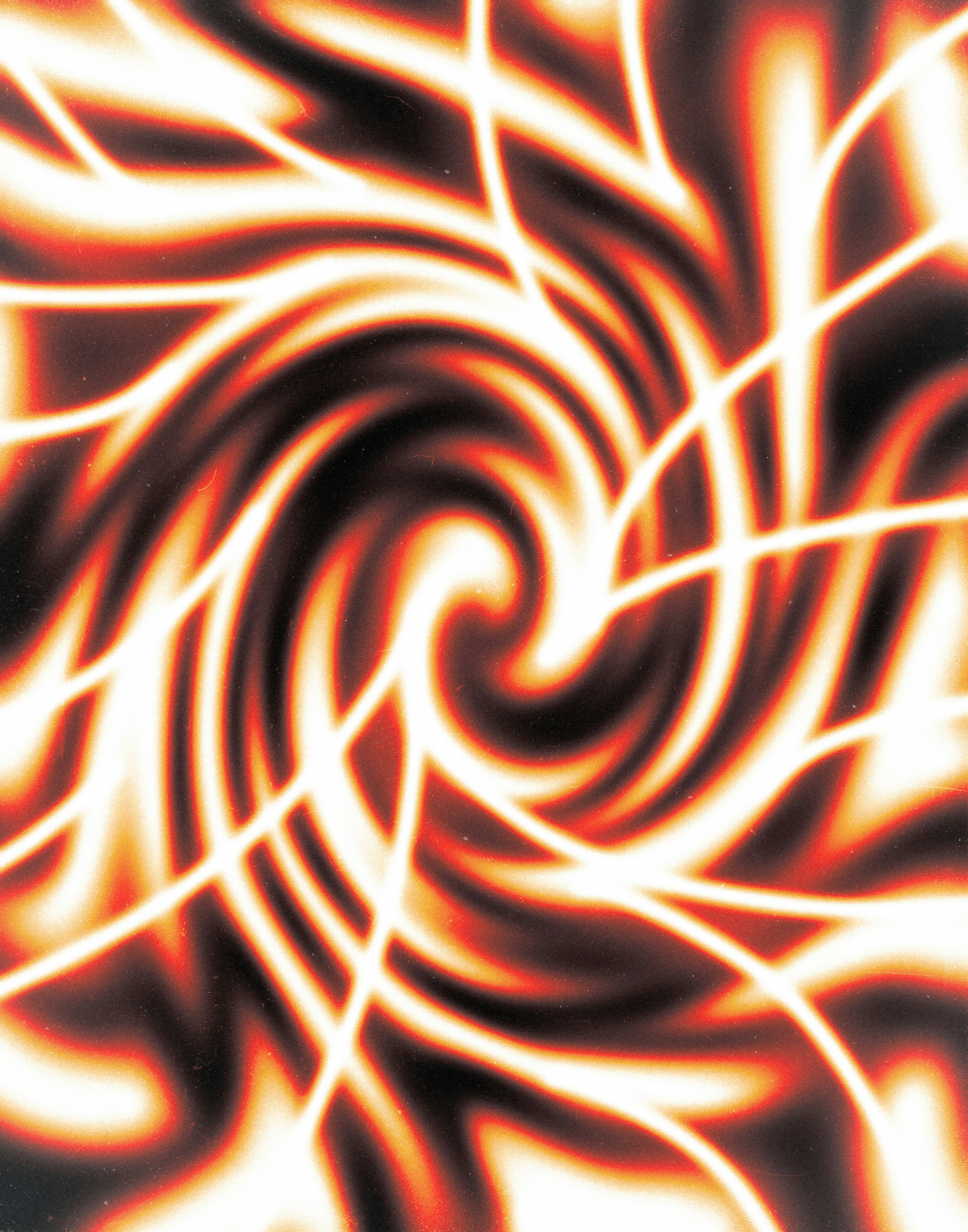Abstract fiery swirl with glowing lines