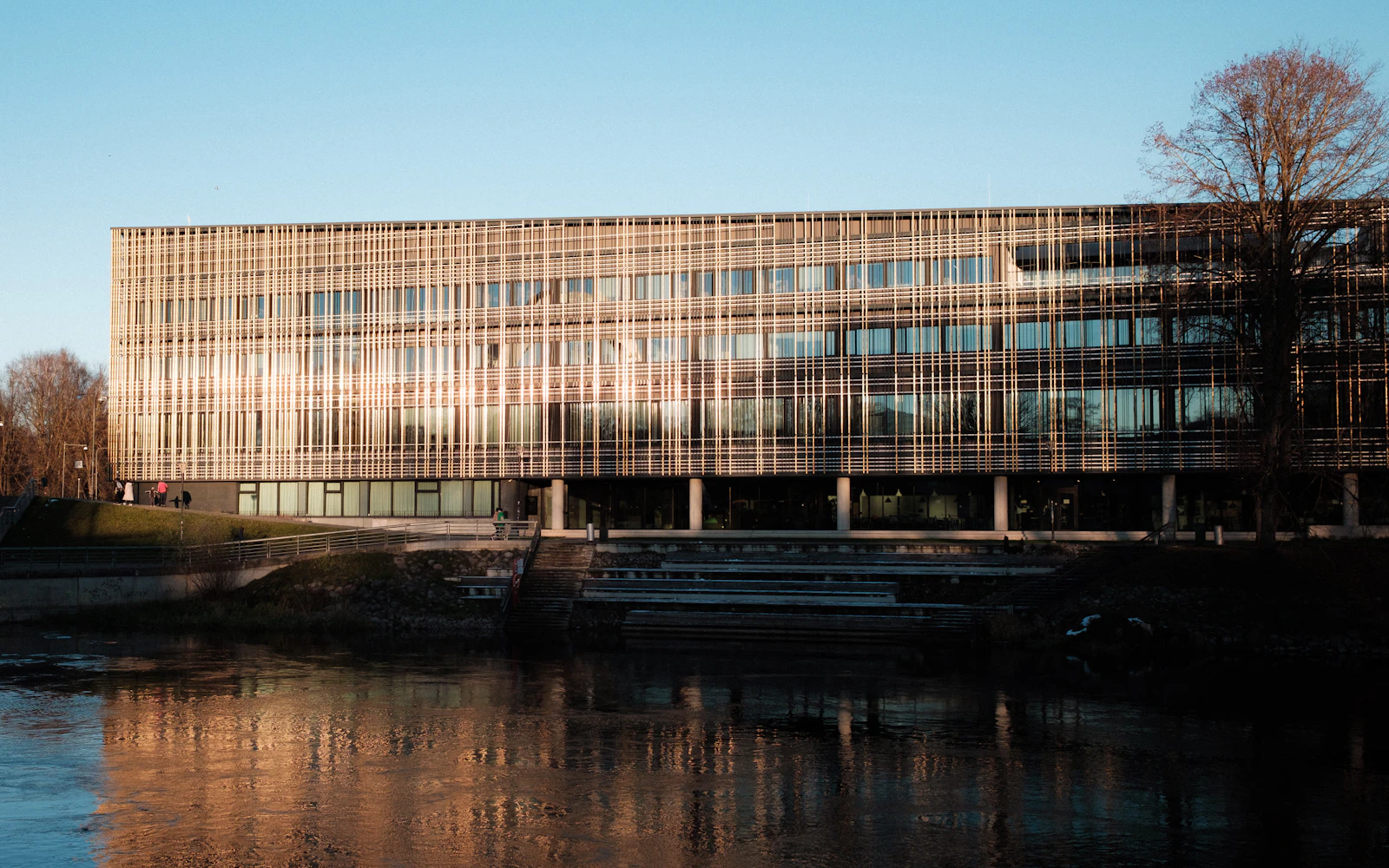 Modern European business building