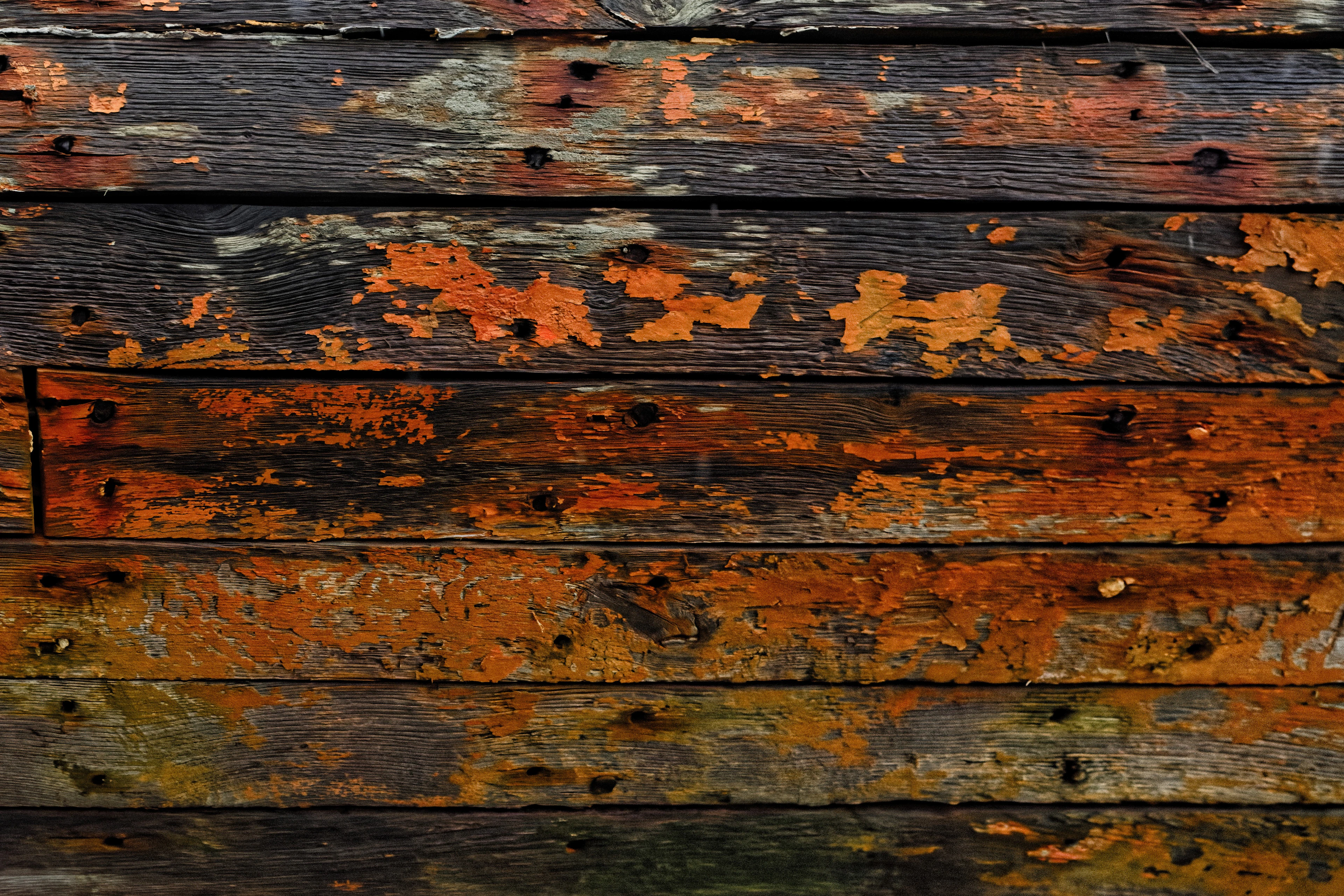 Weathered exterior wood