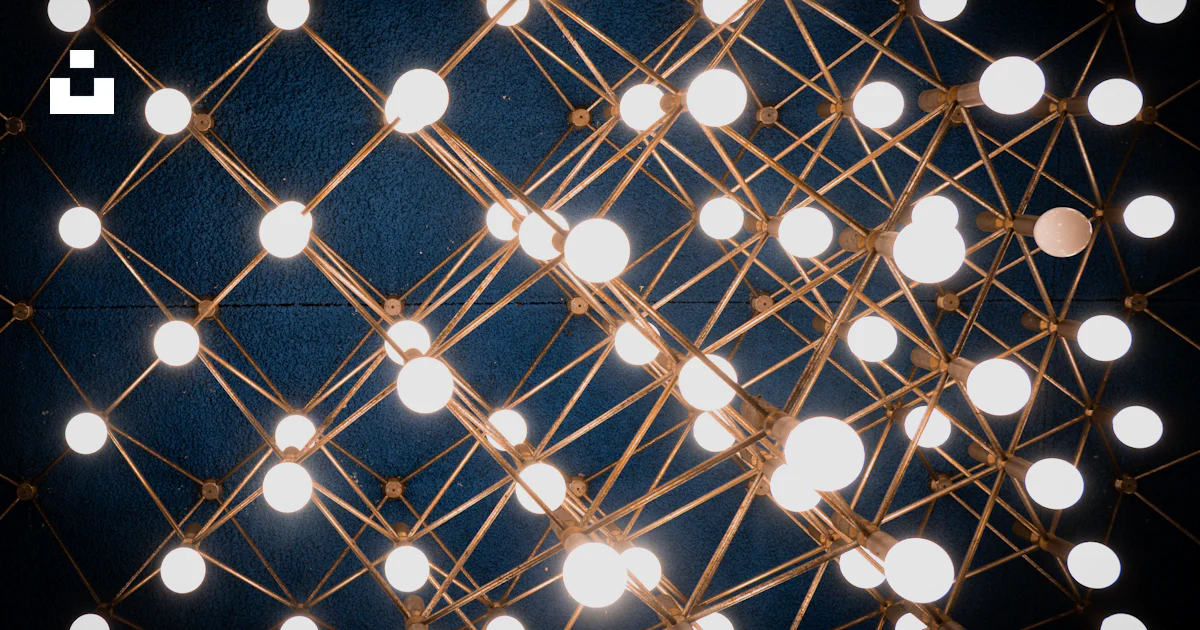 Spatial Patterns Light Abstract geometric pattern of illuminated lights. photo – Free ...