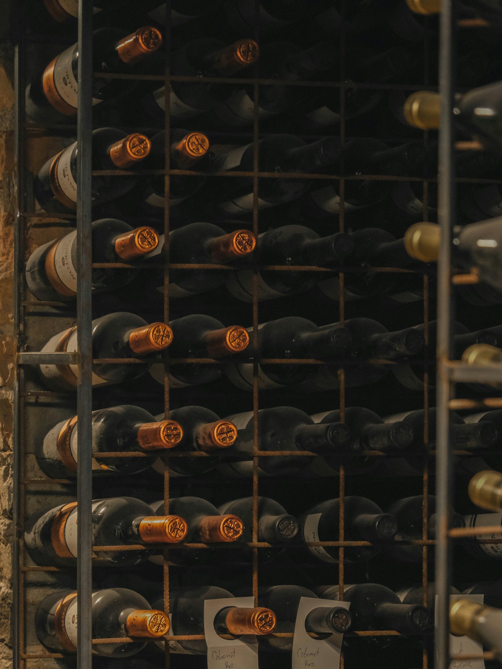 Wine cellar bottles