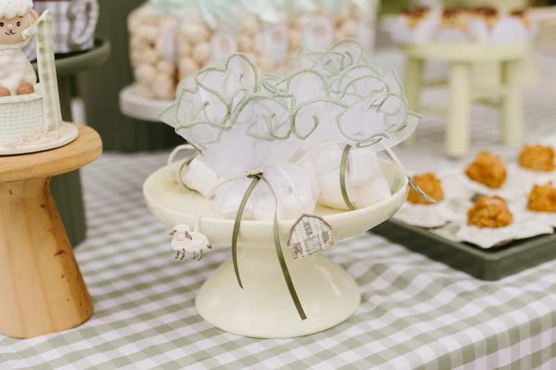 Champagne glasses and party styling details