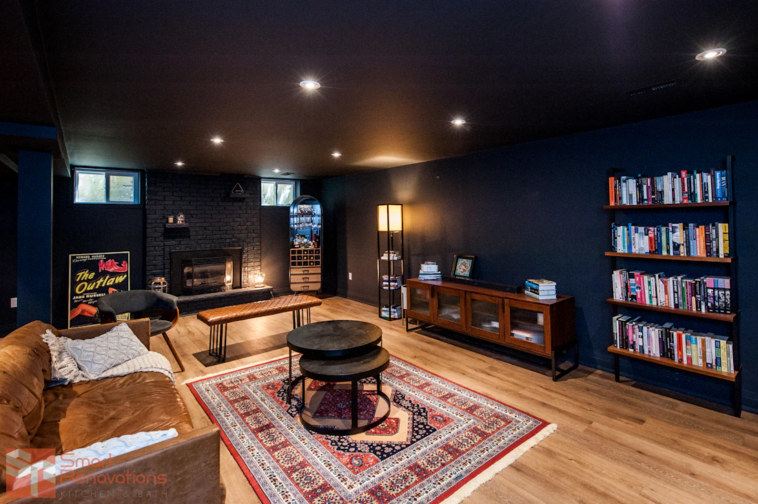Finished basement remodeling inspiration