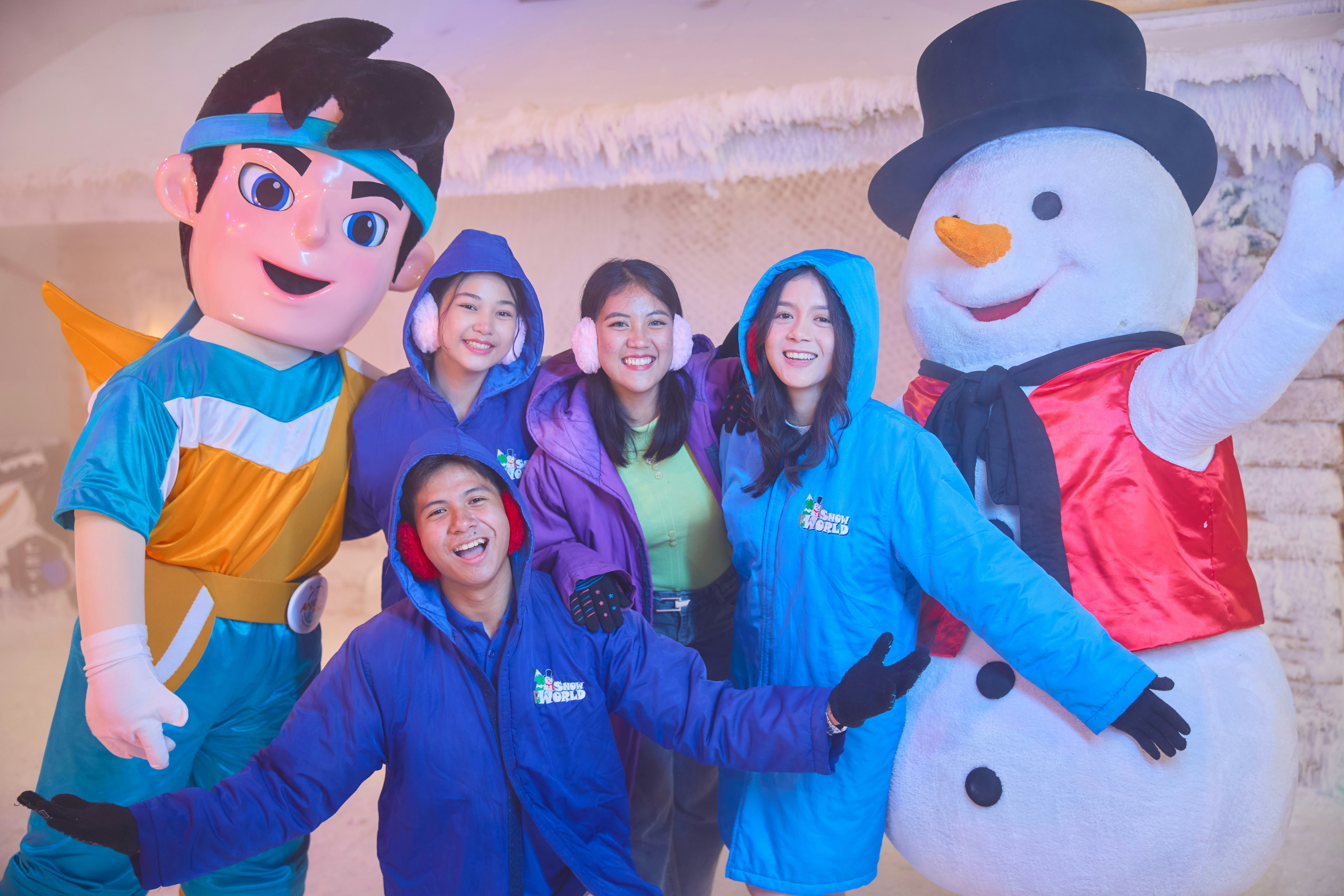 Snow World colorful ice castle 1