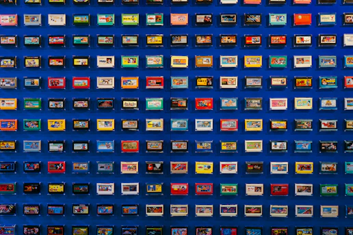 Grid of small colorful vintage trading cards