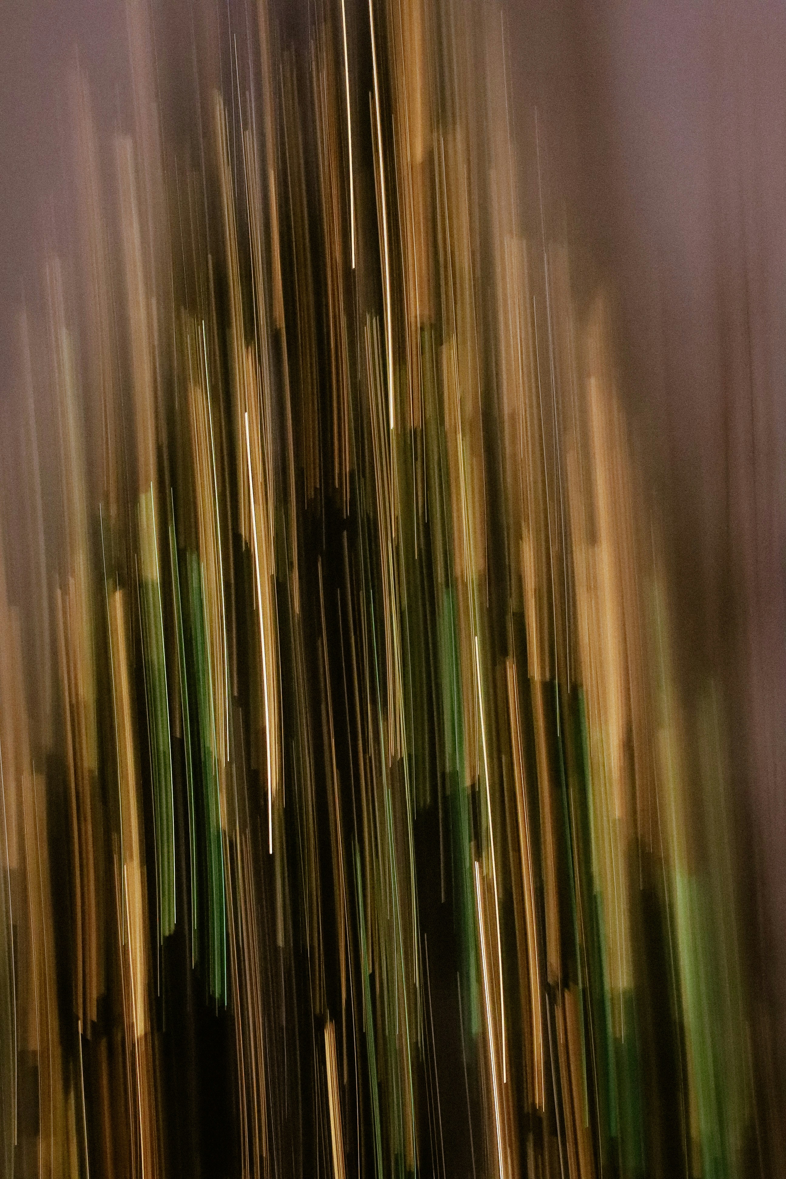 Abstract streaks of light in warm and cool tones
