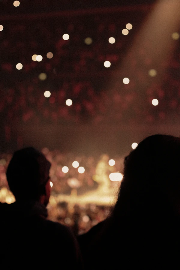 Chicago concert venue - Concert crowd holding up lights during performance