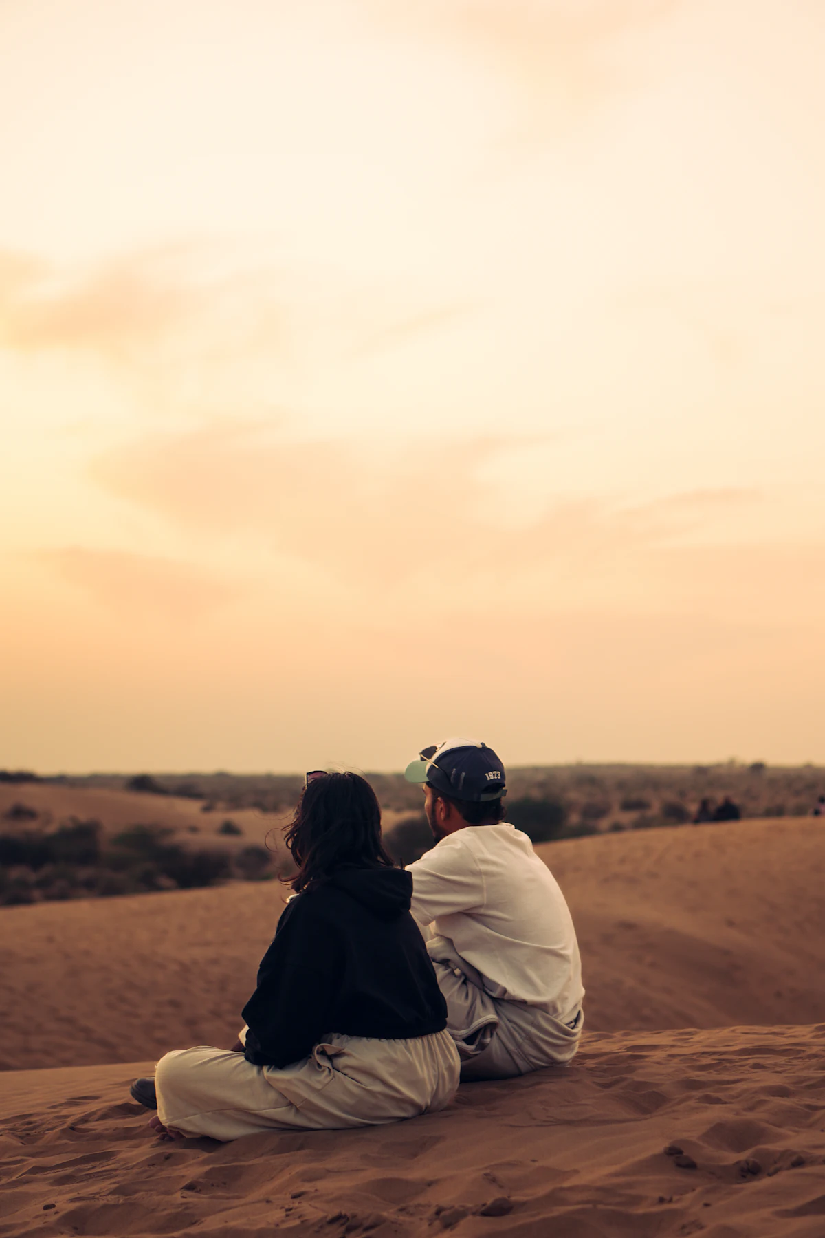Couple at golden hour near Scottsdale, Arizona