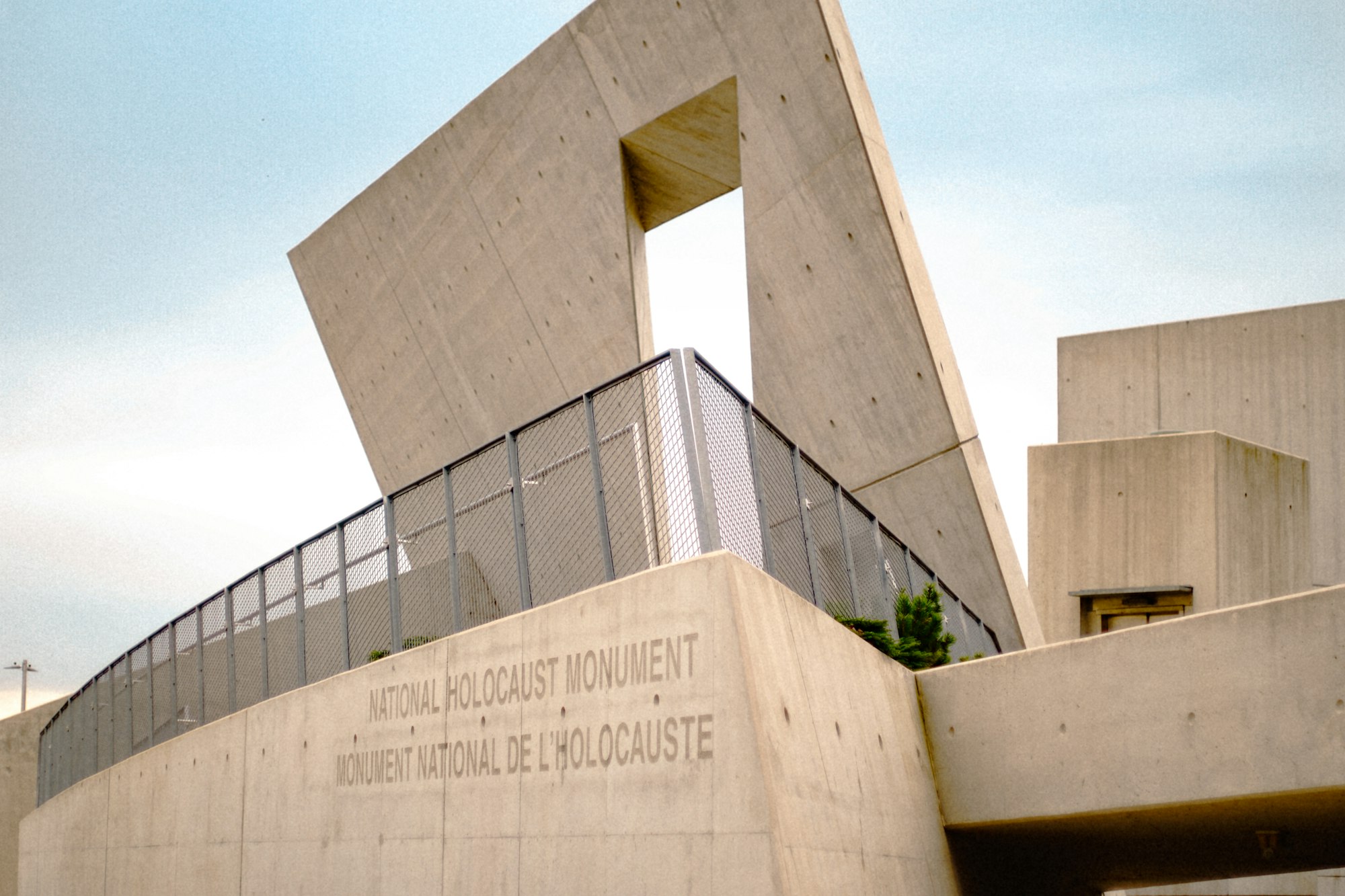 National holocaust monument with modern concrete architecture