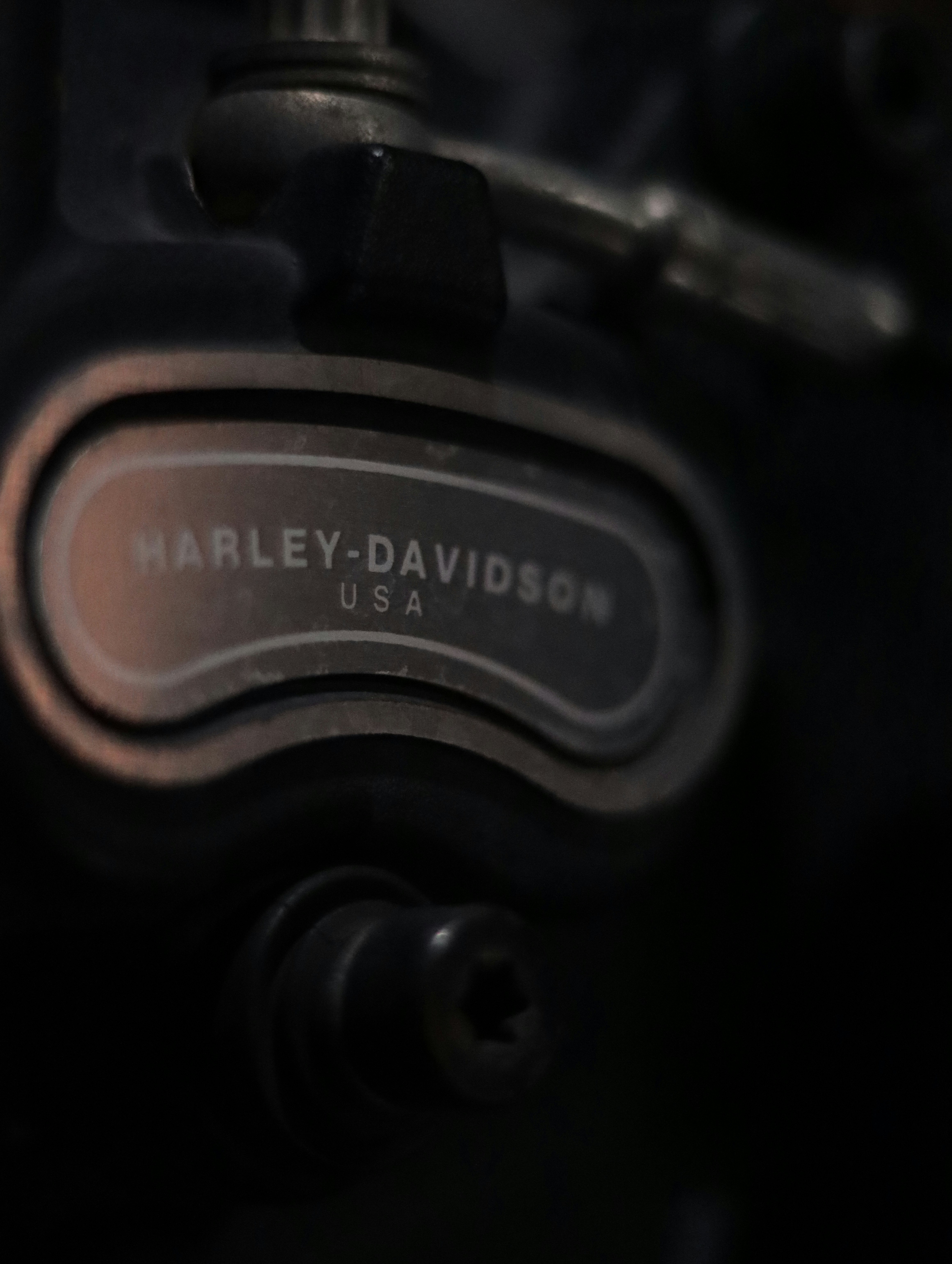 Emblème Harley-Davidson USA sur la partie moto